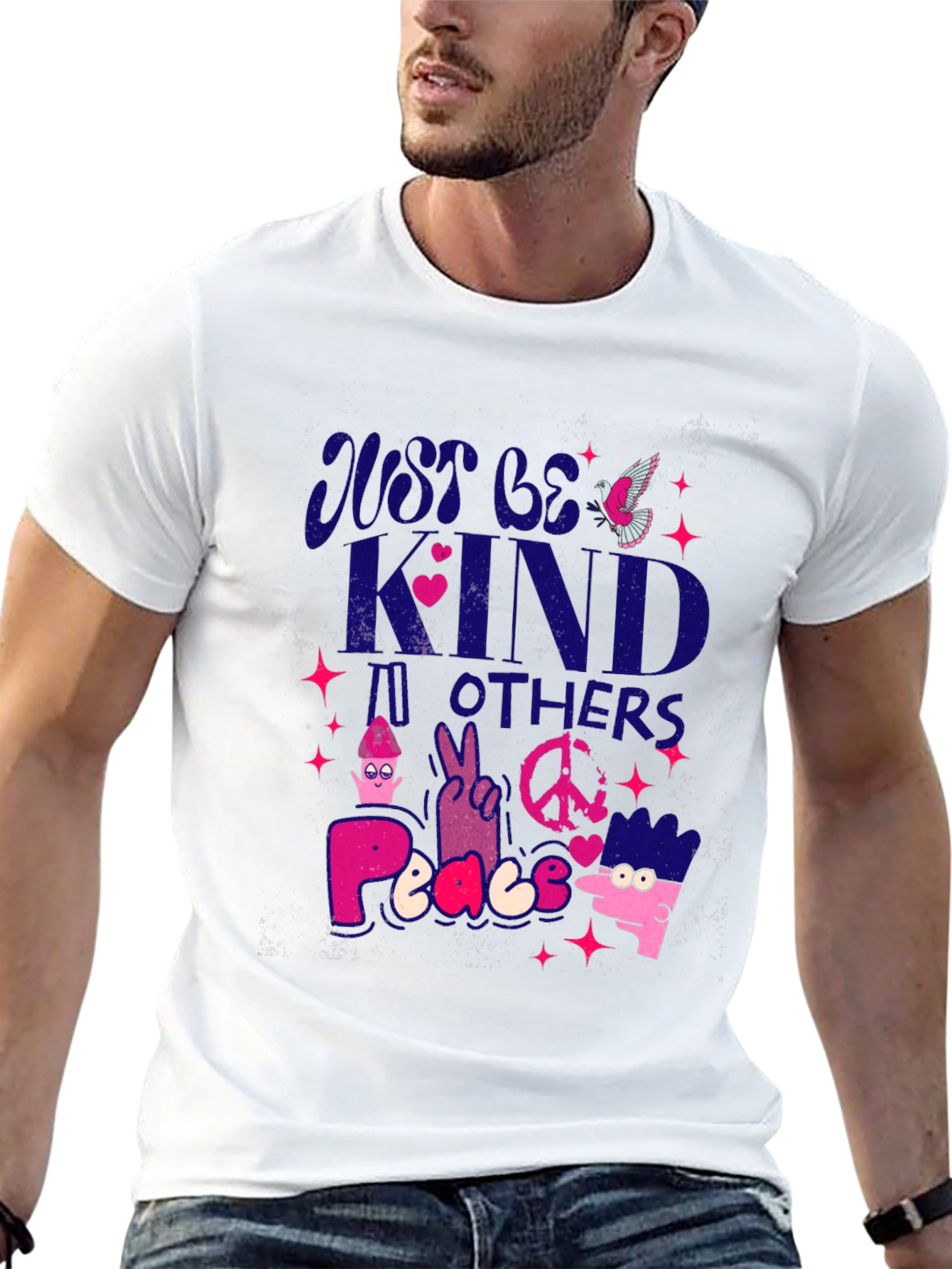 Black Just Be Kind to Others Graphic Tee view 13