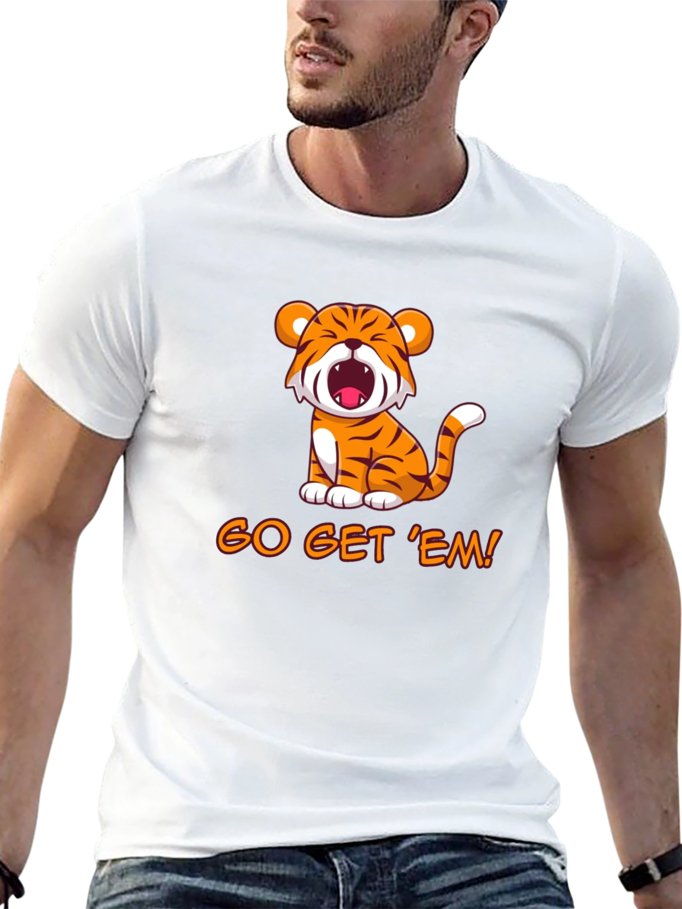 Black Go Get 'Em! Tiger Graphic Tee view 13
