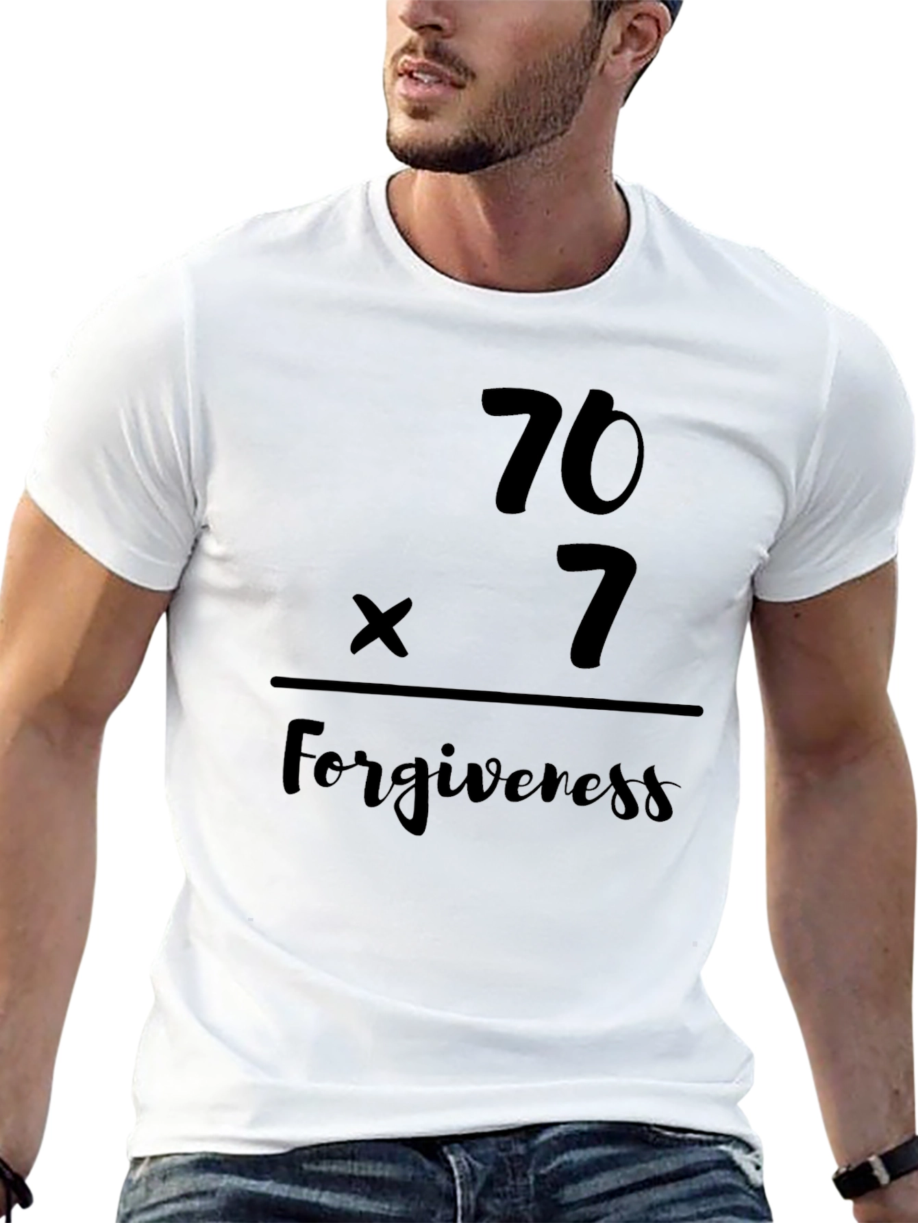 Black Forgiveness T-Shirt - Math Humor Graphic Tee view 13