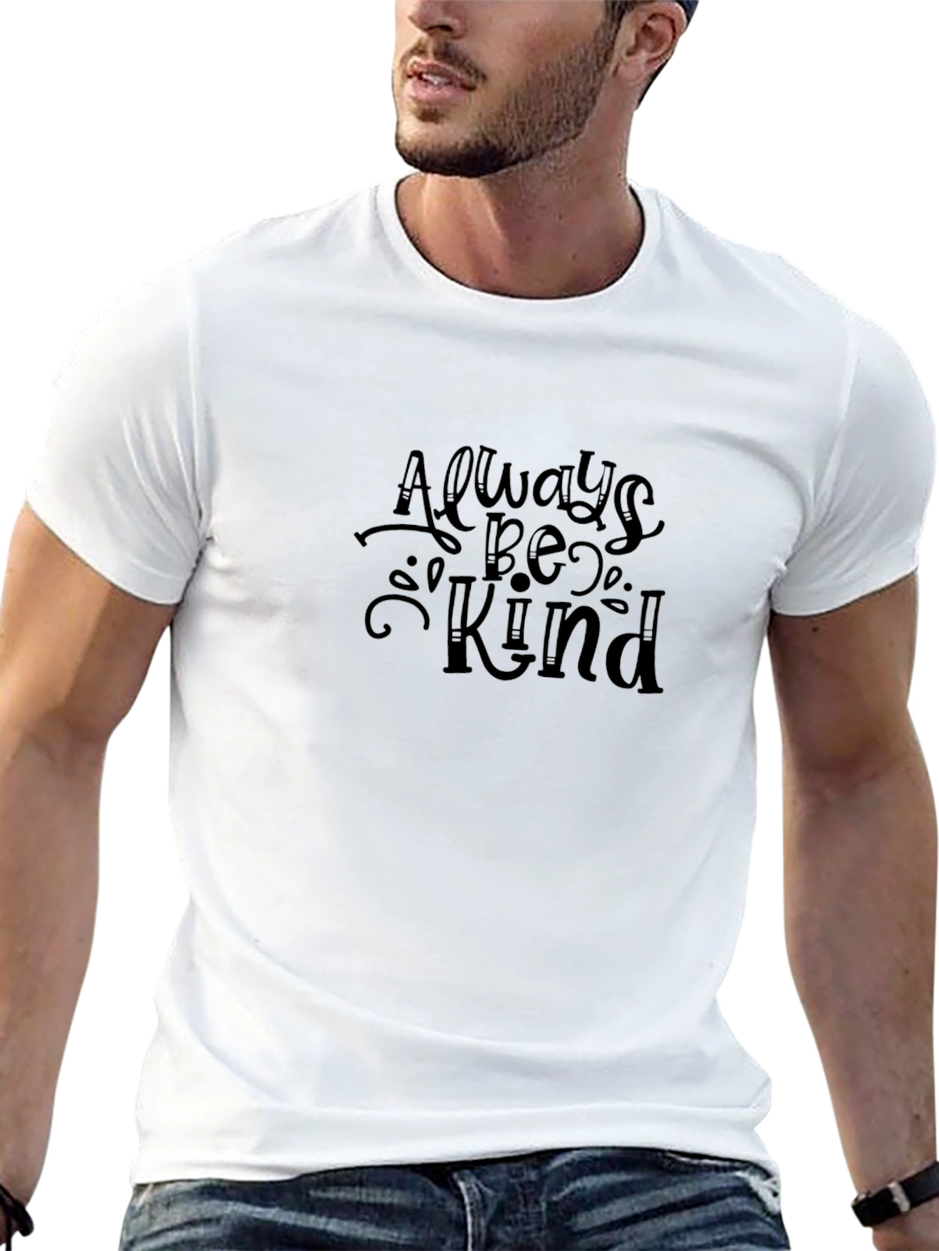 Black Always Be Kind Black Graphic Tee view 13