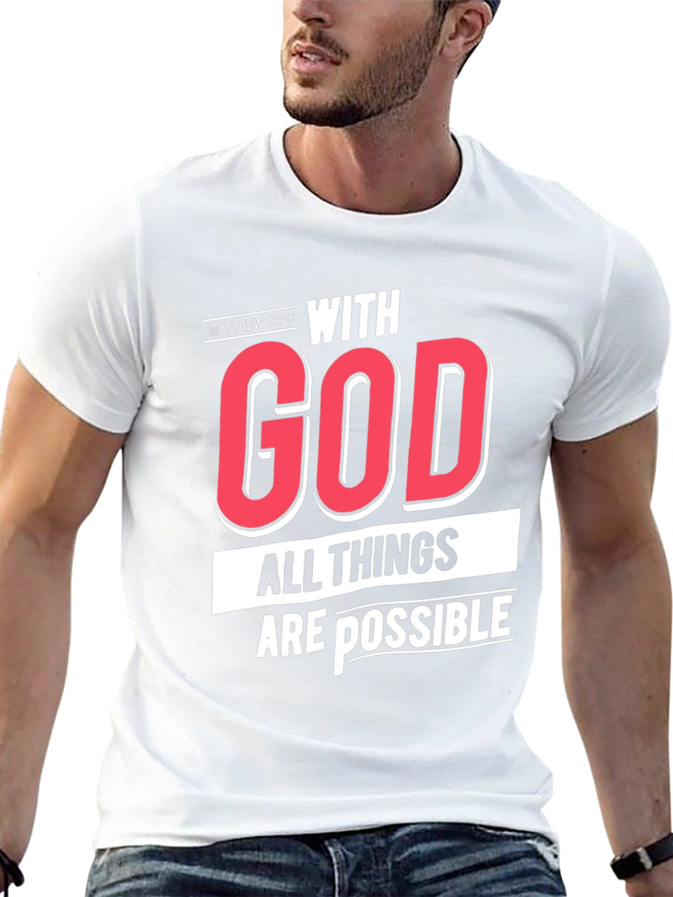 Black With God All Things Are Possible T-Shirt view 13