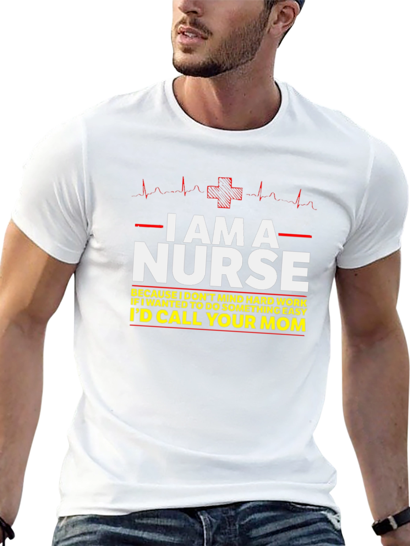 Black I AM A NURSE T-Shirt view 13