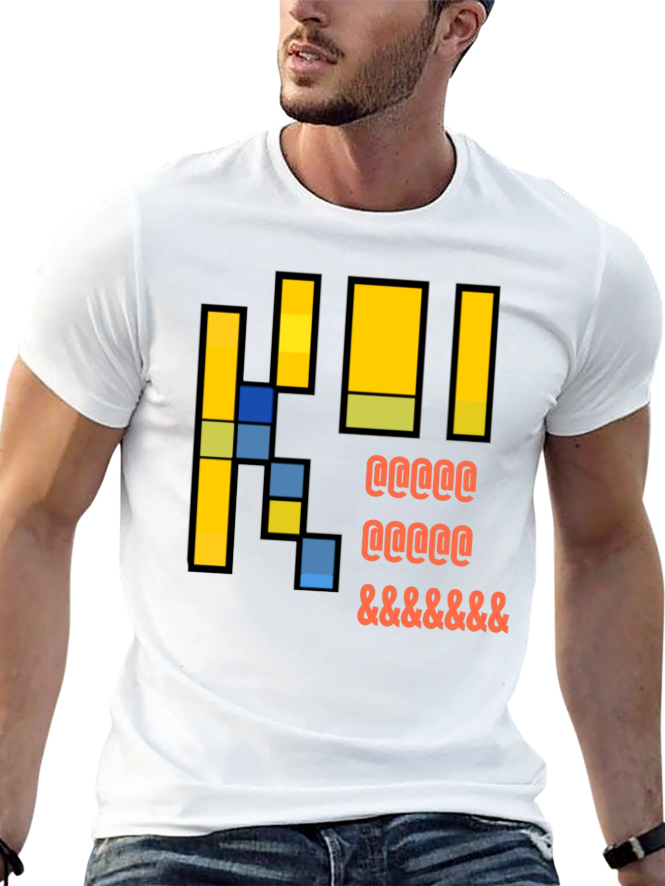 Black Pixel Art Graphic T-Shirt - Casual Black Tee view 13