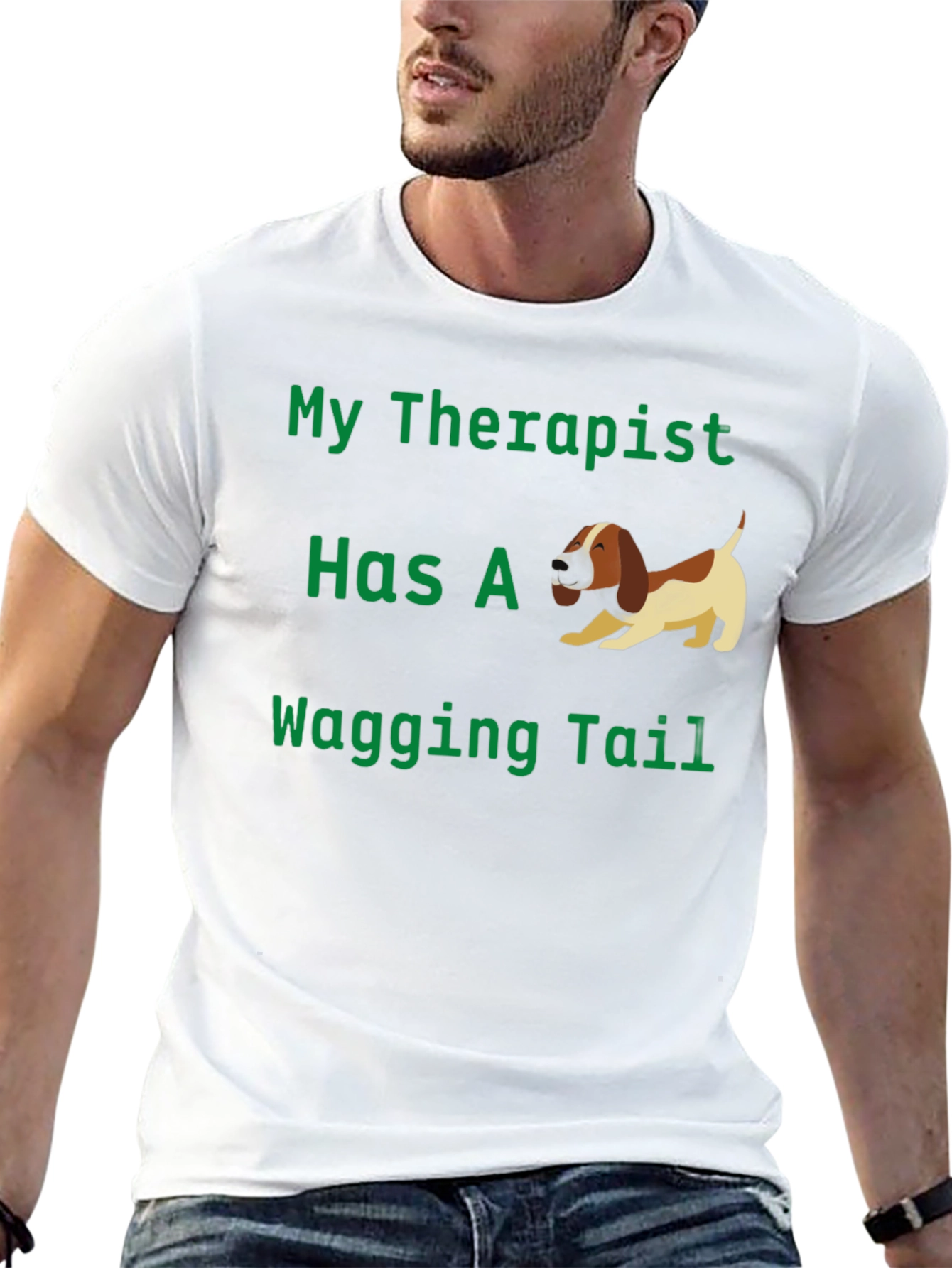 Black My Therapist Dog T-Shirt Funny Pet Lover Tee view 13