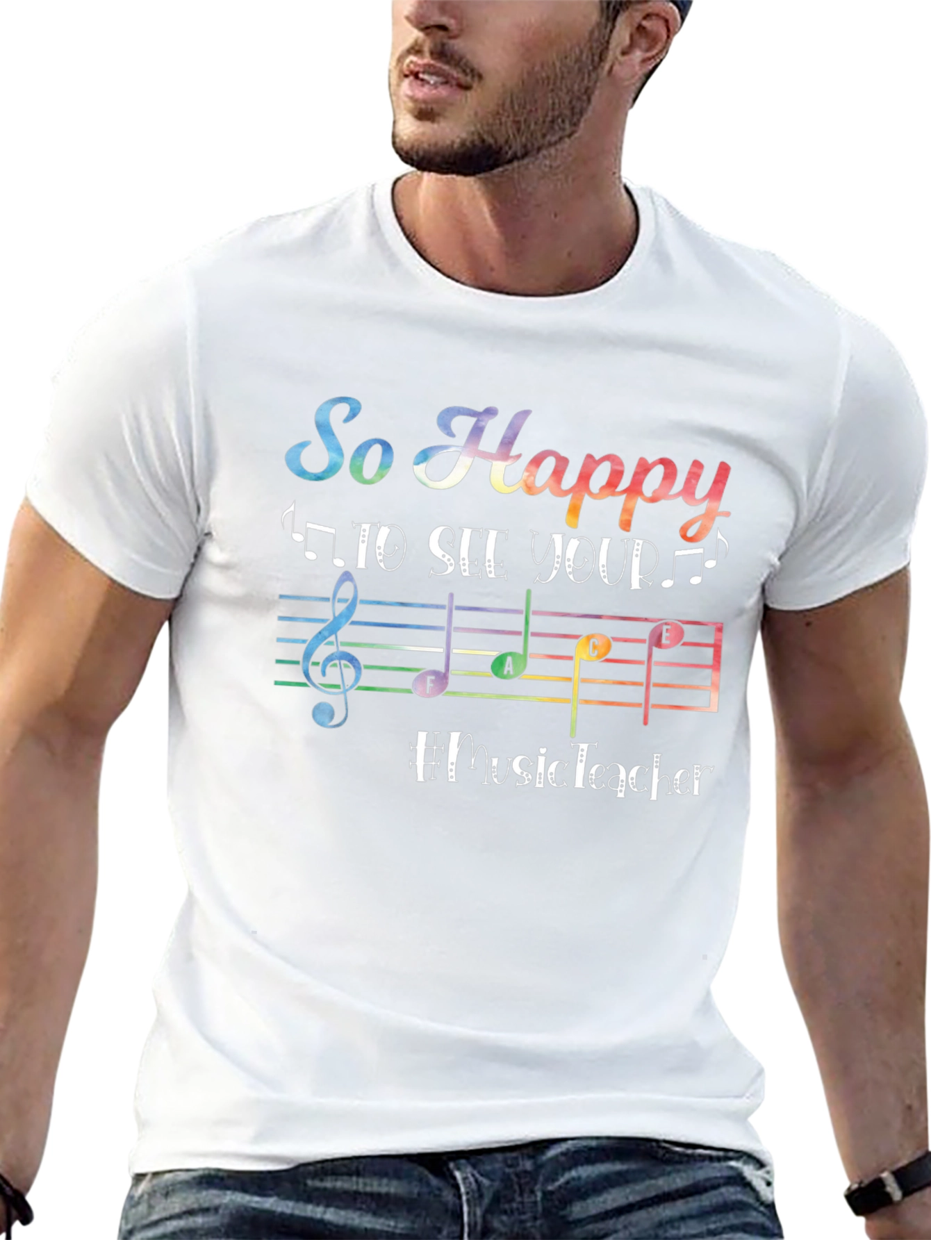 Black So Happy to See Your Music Teacher T-Shirt view 13