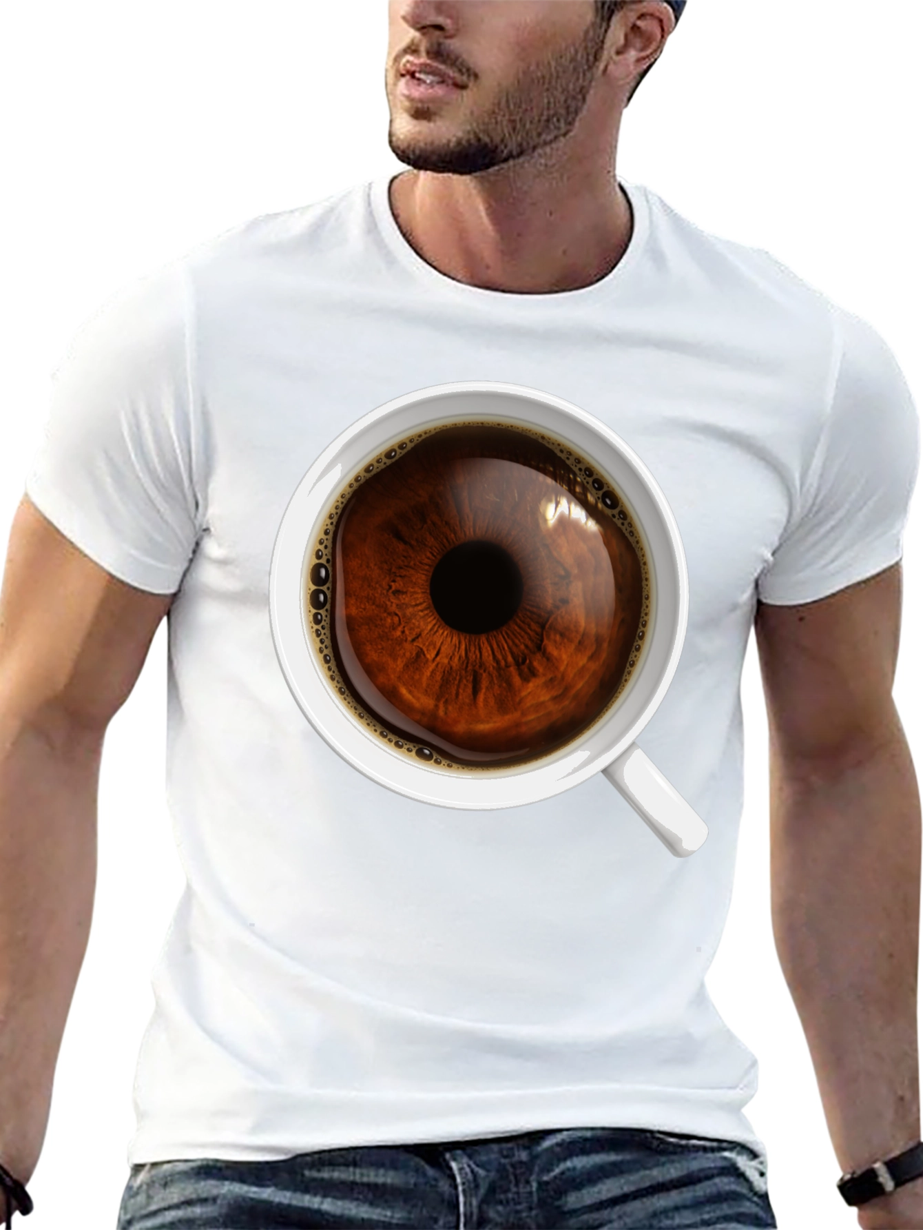 Black Eye See Coffee T-Shirt - Unique Graphic Tee view 13