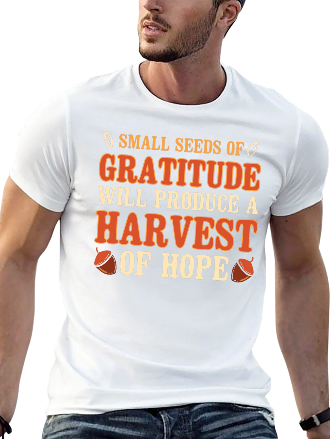 Black Gratitude Harvest T-Shirt - Inspirational Graphic Tee view 13
