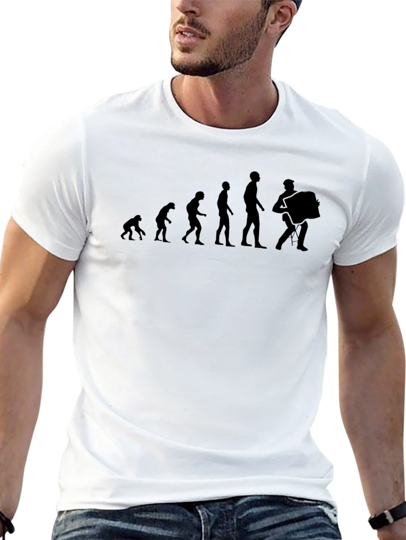 Black Accordion Evolution T-Shirt - Black view 13