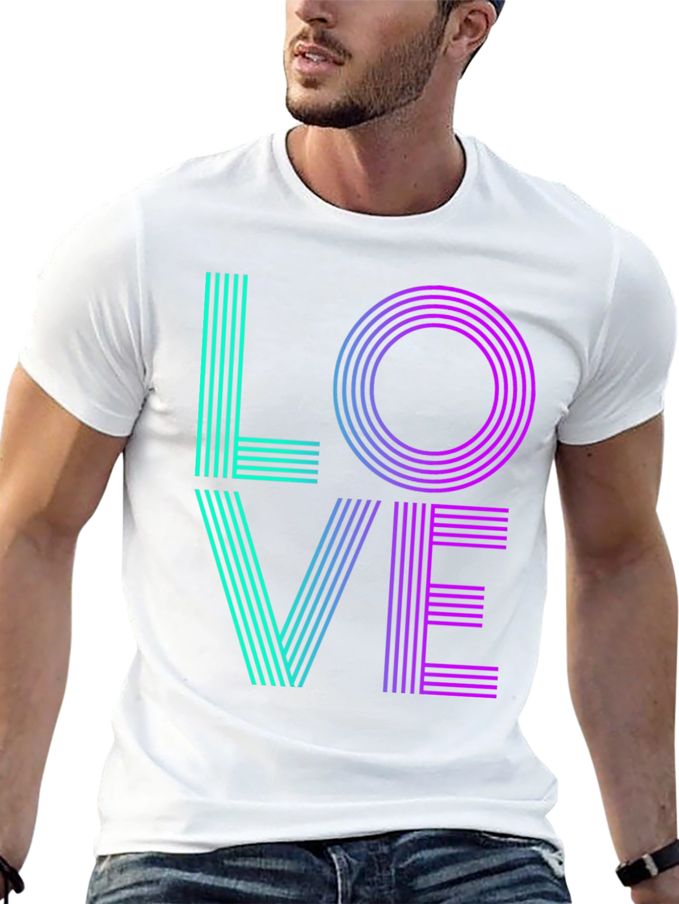 Black LOVE Graphic Tee - Retro Style view 13