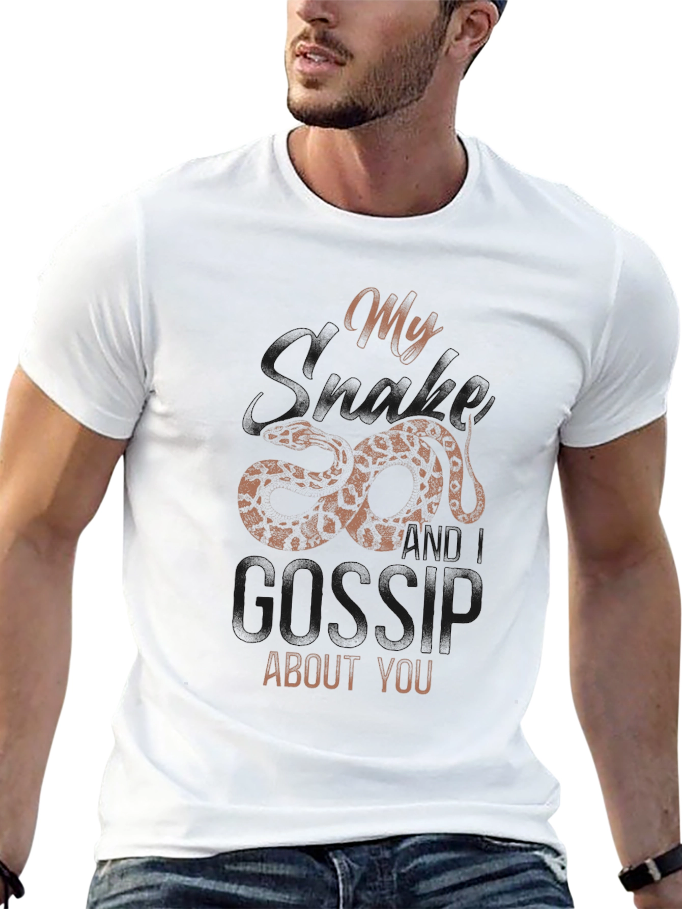 Black Snarky Snake Gossip Tee view 13