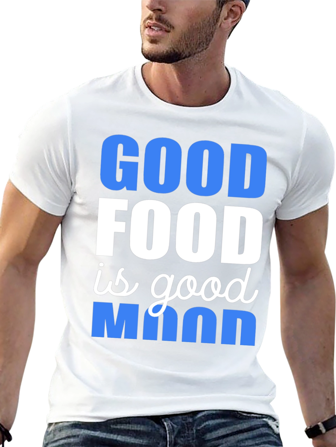 Black Good Food Good Mood T-Shirt view 13