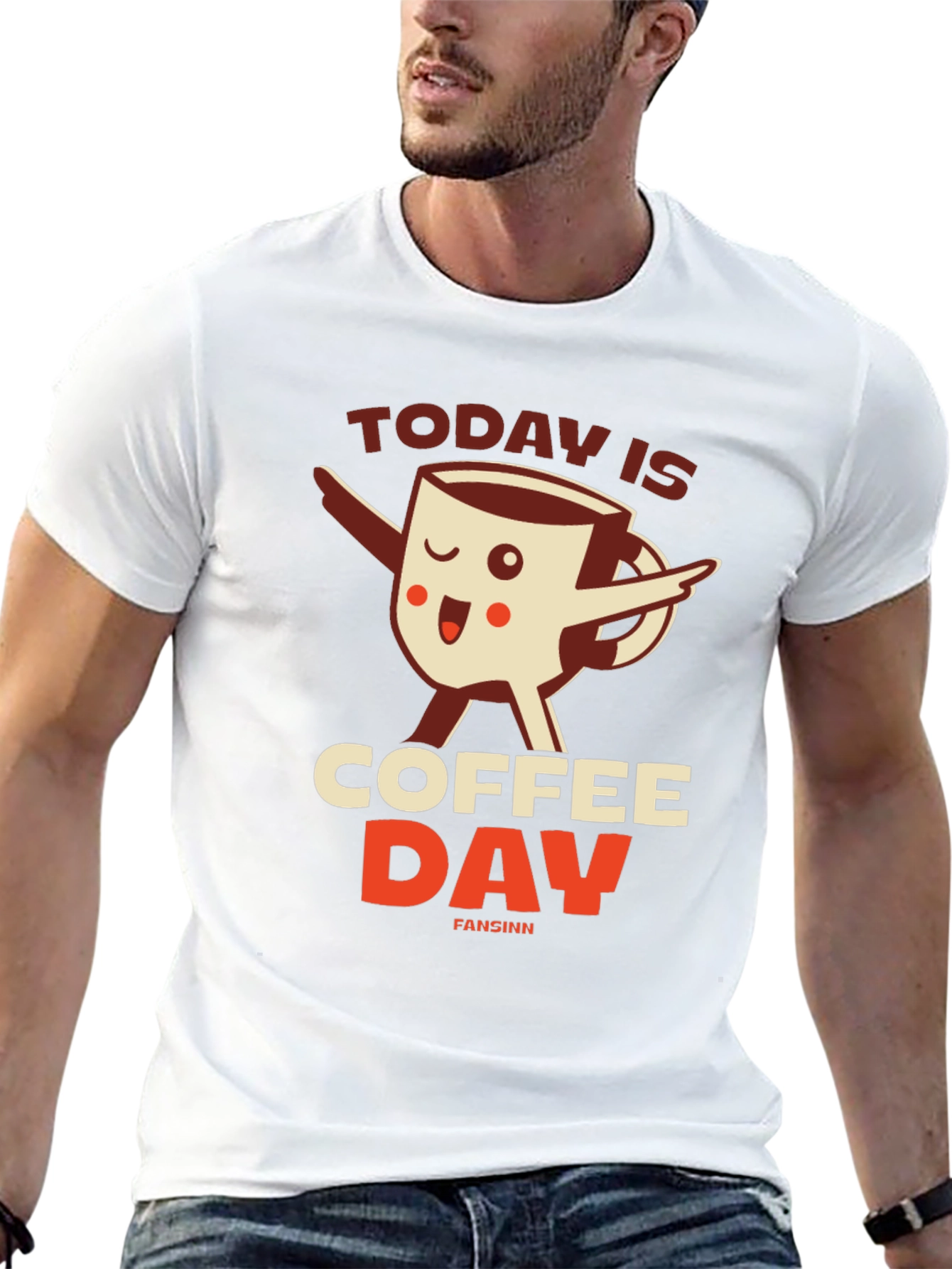 Black Coffee Day Graphic Tee - Unisex Crew Neck view 13