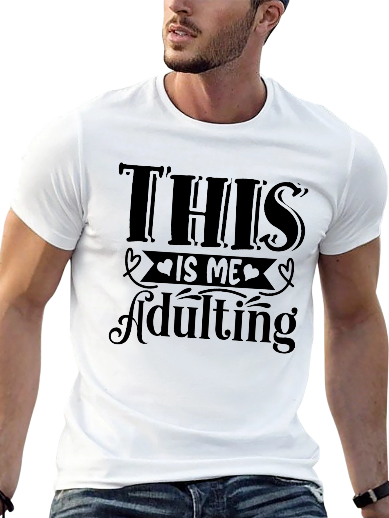 Black This is Me Adulting Graphic T-Shirt view 13