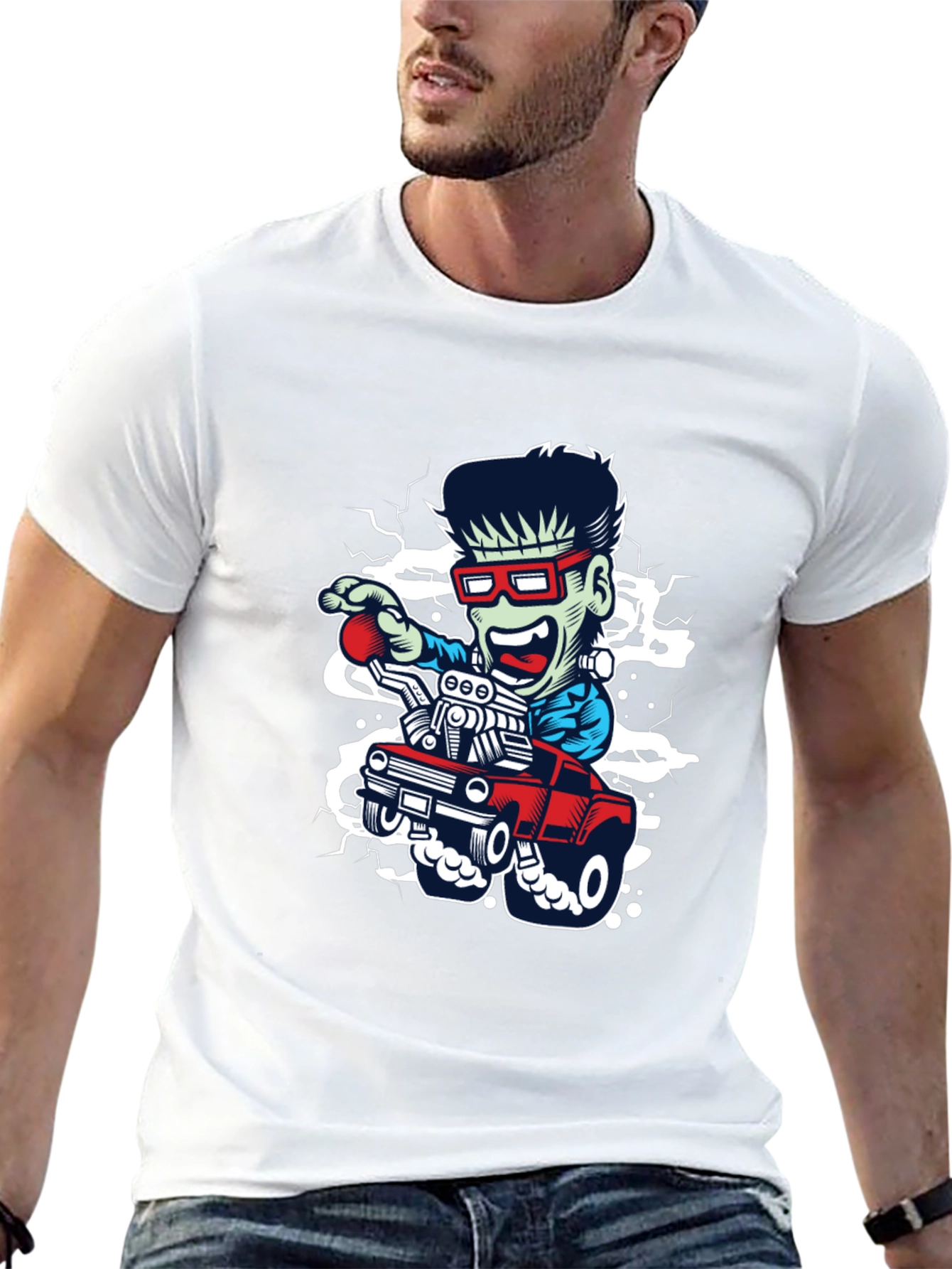 Black Monster Truck Graphic Tee - Unique Design view 13