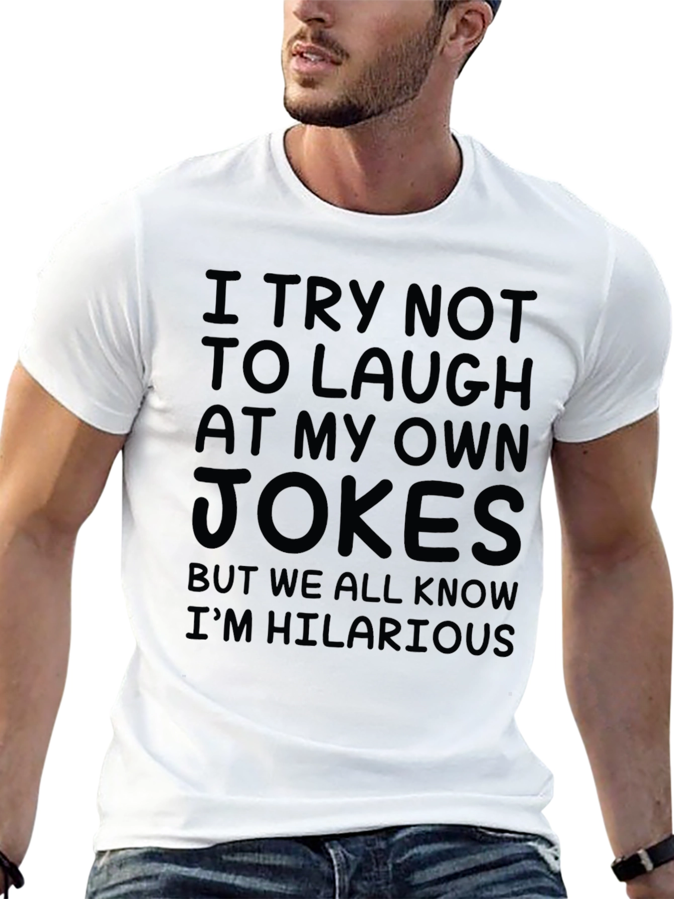 Black Funny Hilarious Jokes Graphic Tee view 13