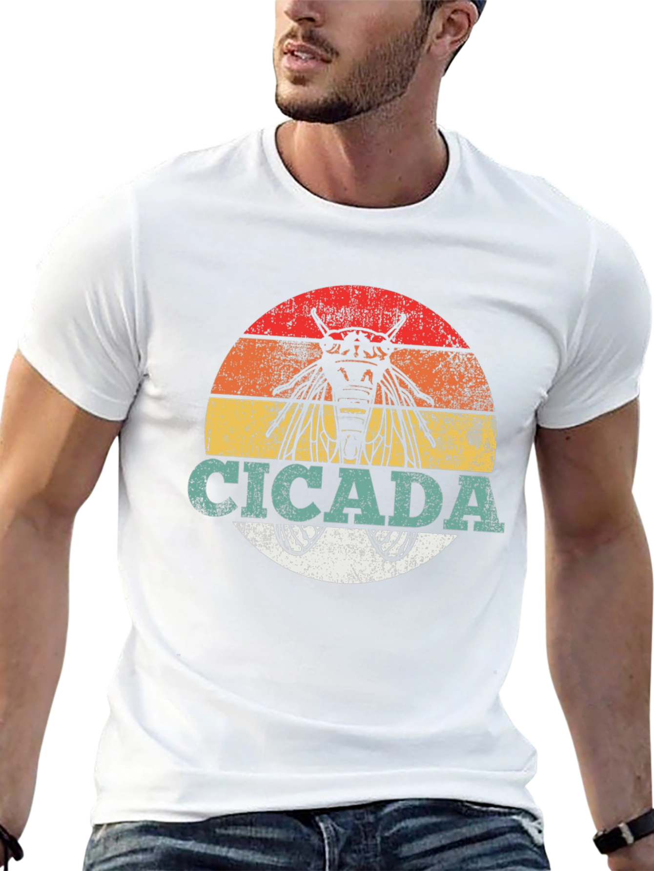 Cicada Insect Graphic T-Shirt - Retro Style - 13