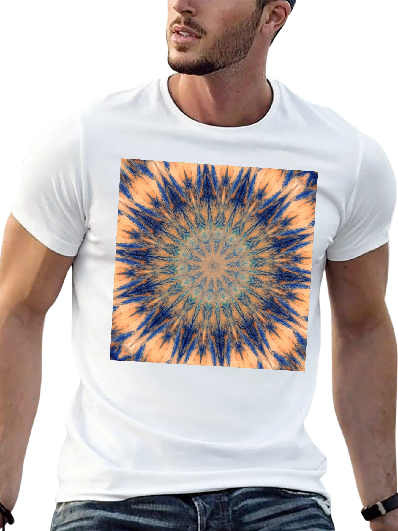 Black Tie-Dye Kaleidoscope Graphic Tee view 13