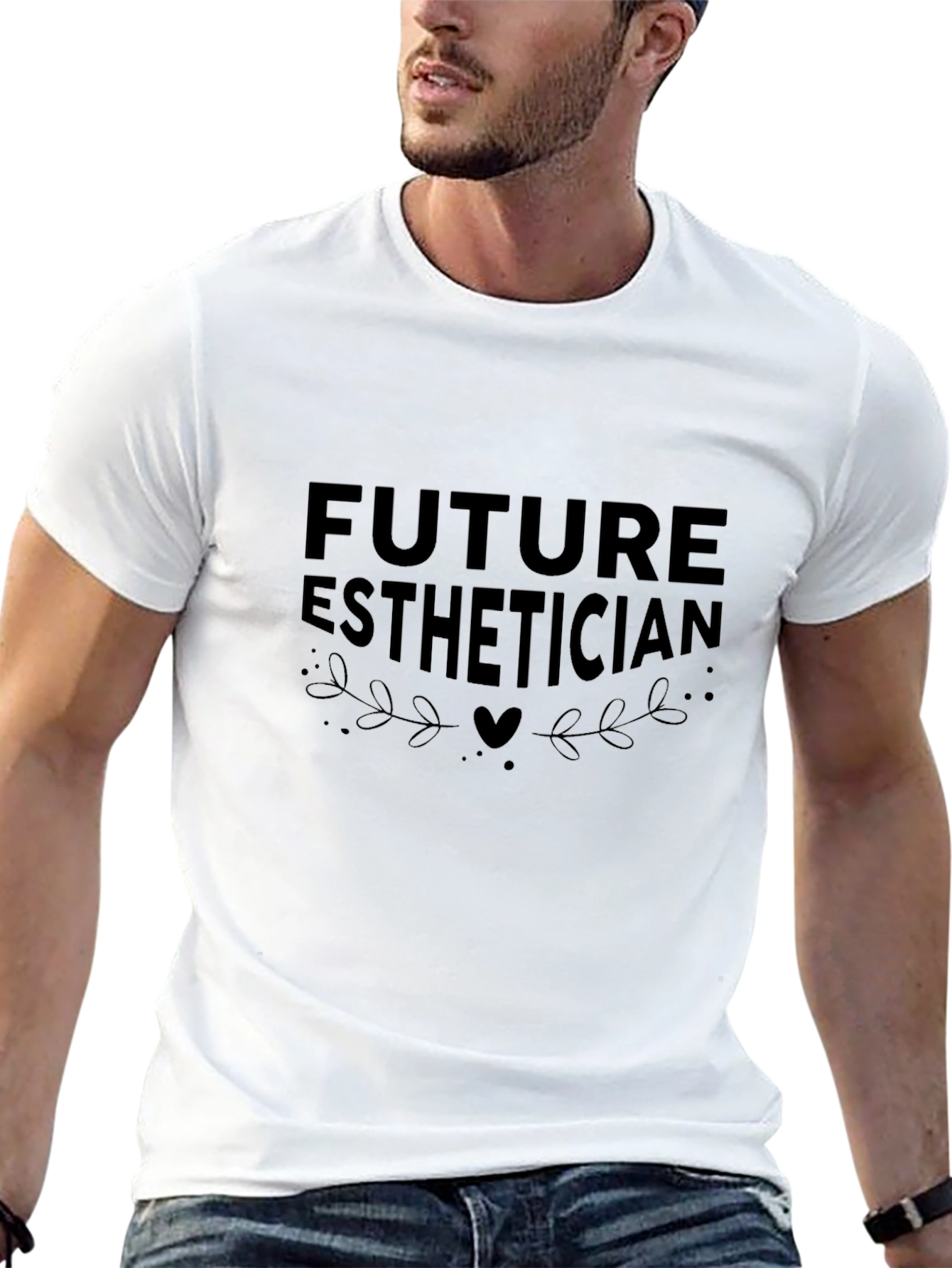 Black Future Esthetician Black Graphic T-Shirt view 13