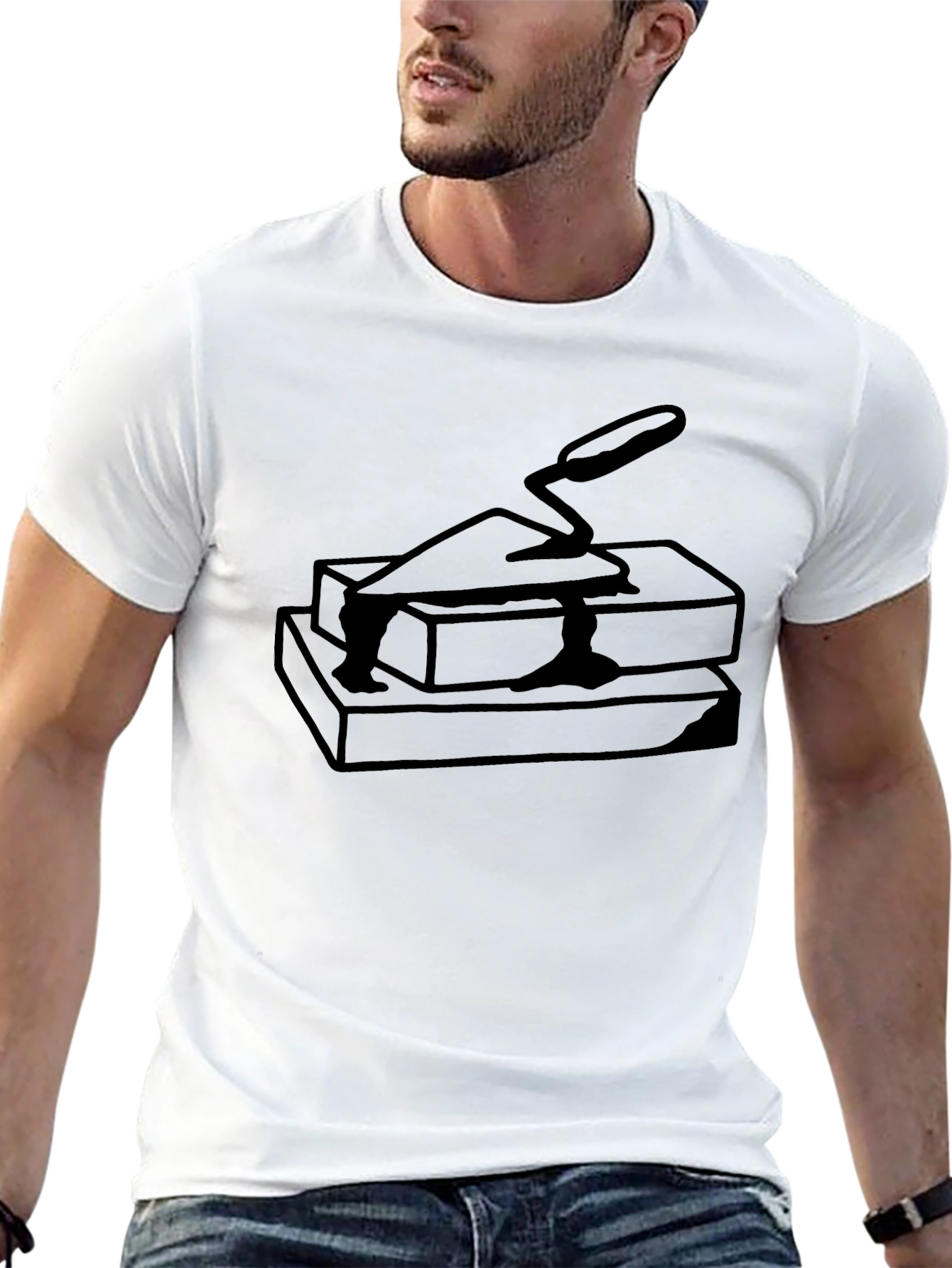 Black Bricklayer T-Shirt - Black view 13