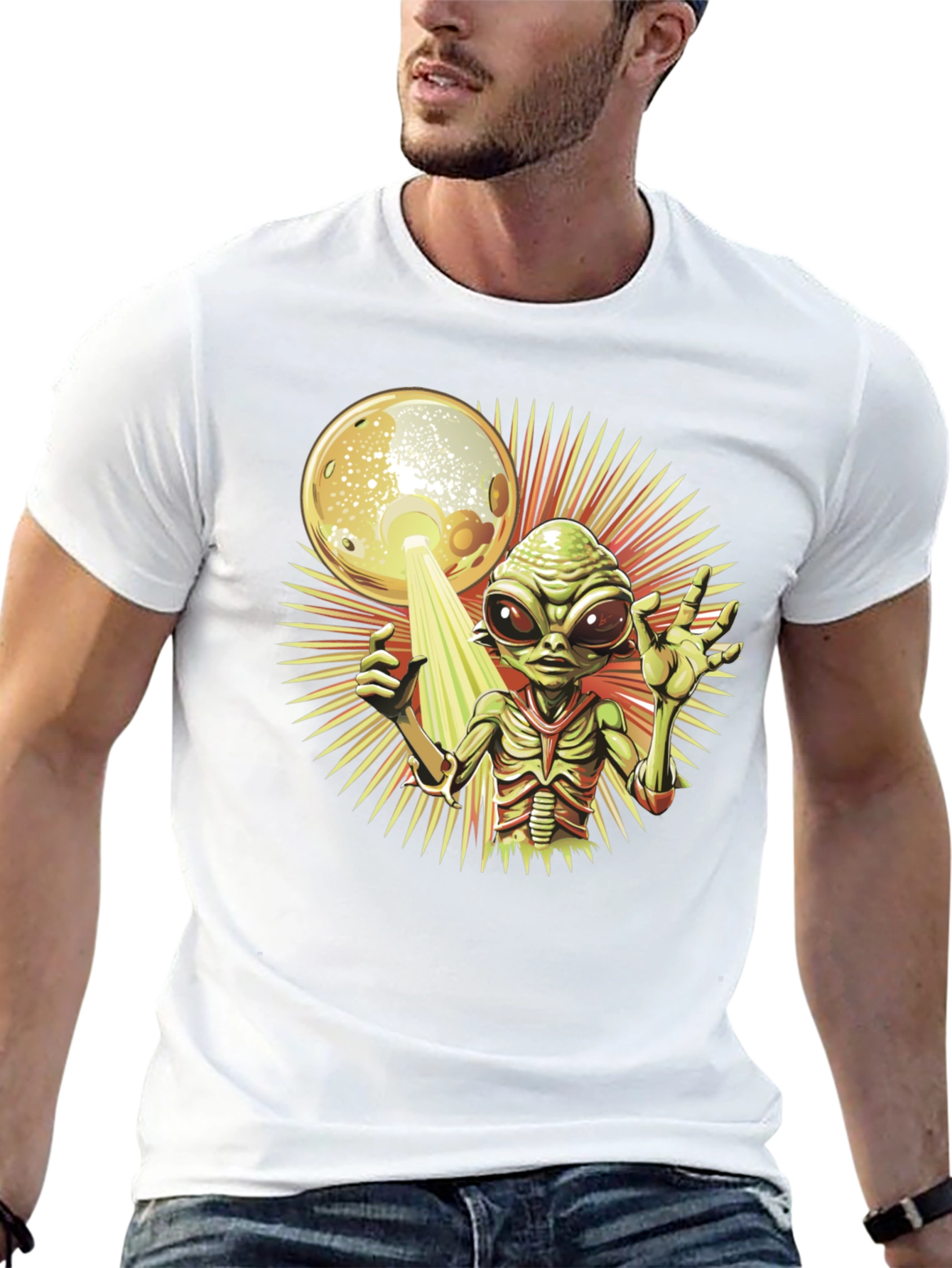 Black Alien Abduction T-Shirt - Out of This World Style view 13