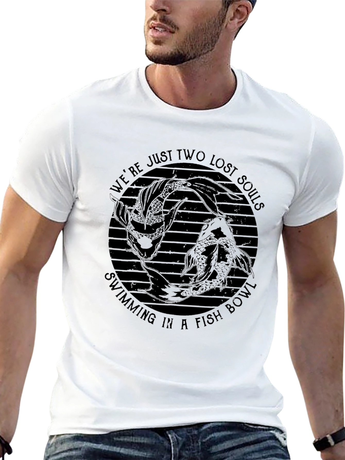 Black Lost Souls Fish Bowl Graphic T-Shirt - Black view 13