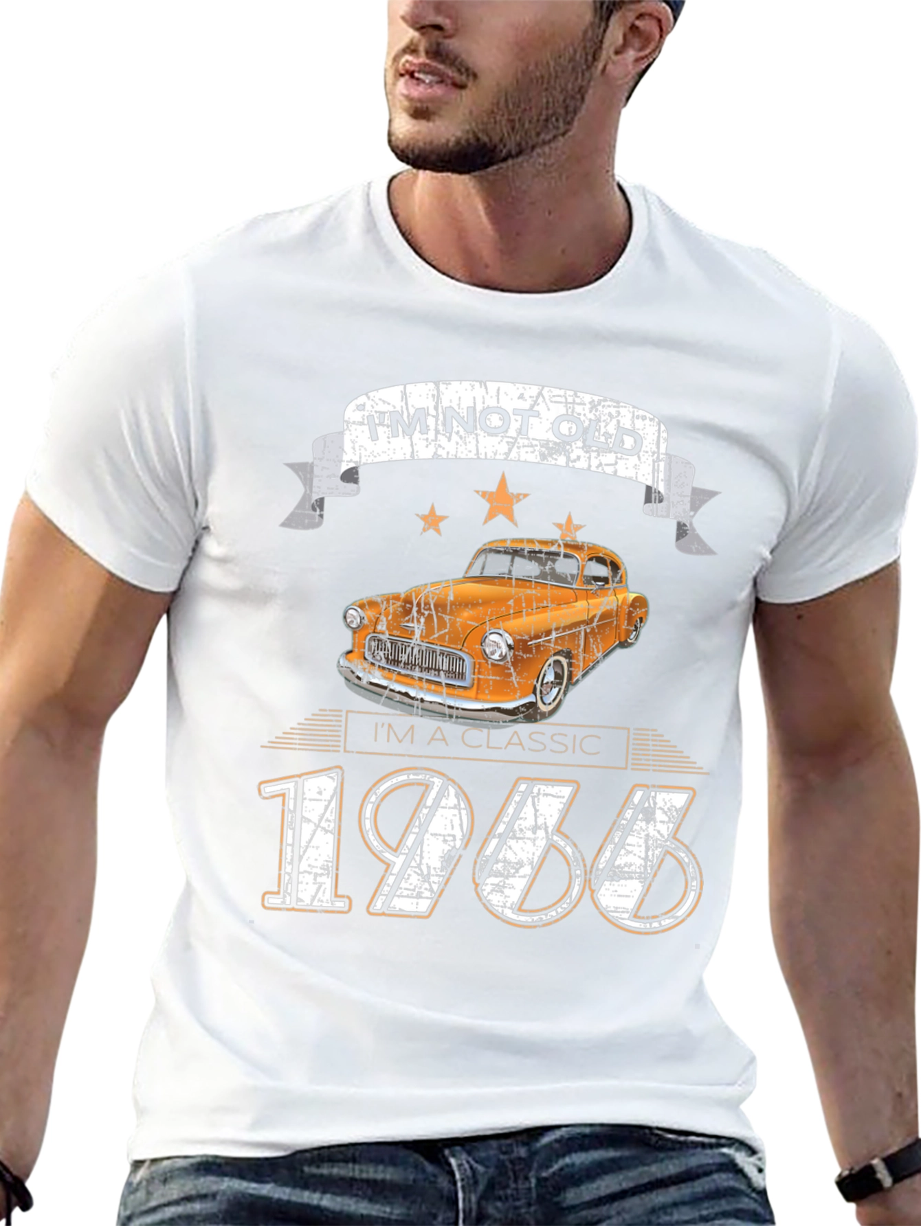 Black Classic 1966 Car T-Shirt view 13
