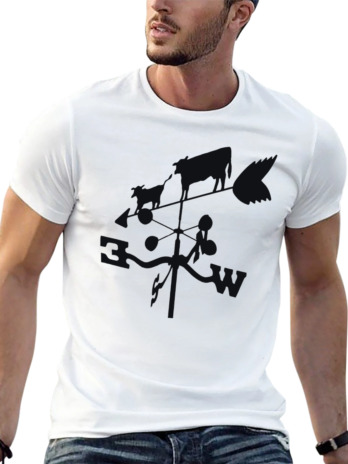 Black Modern Black Graphic Print T-Shirt view 13