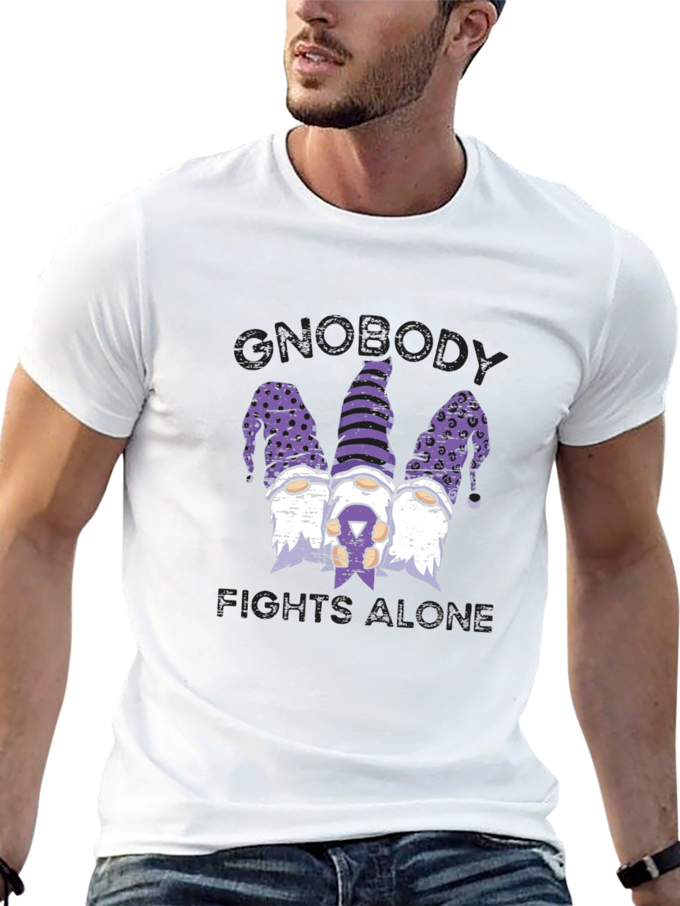 Black Gnobody Fights Alone Graphic Tee view 13