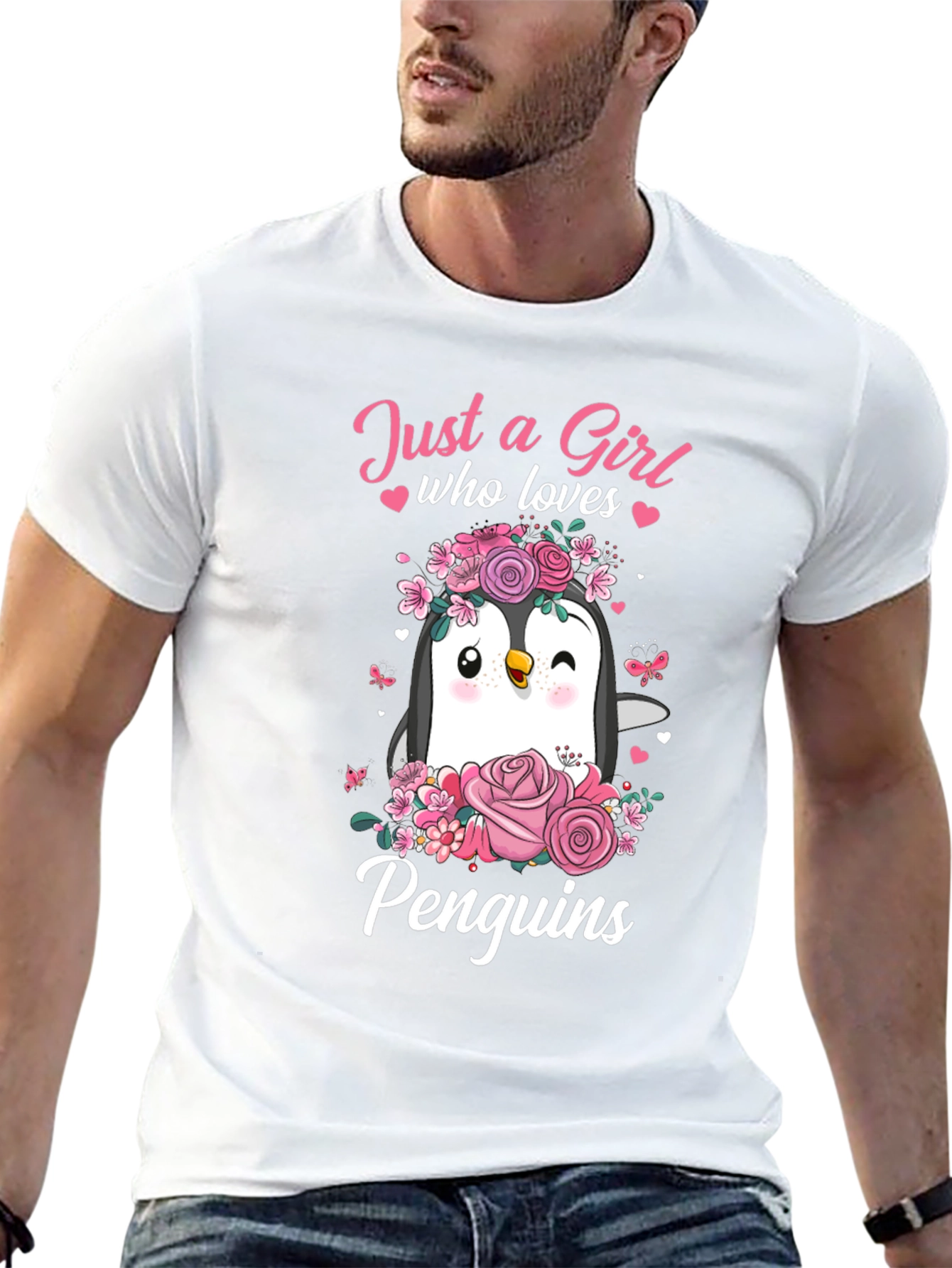 Black Penguin Lover T-Shirt - Just A Girl Who Loves Penguins view 13