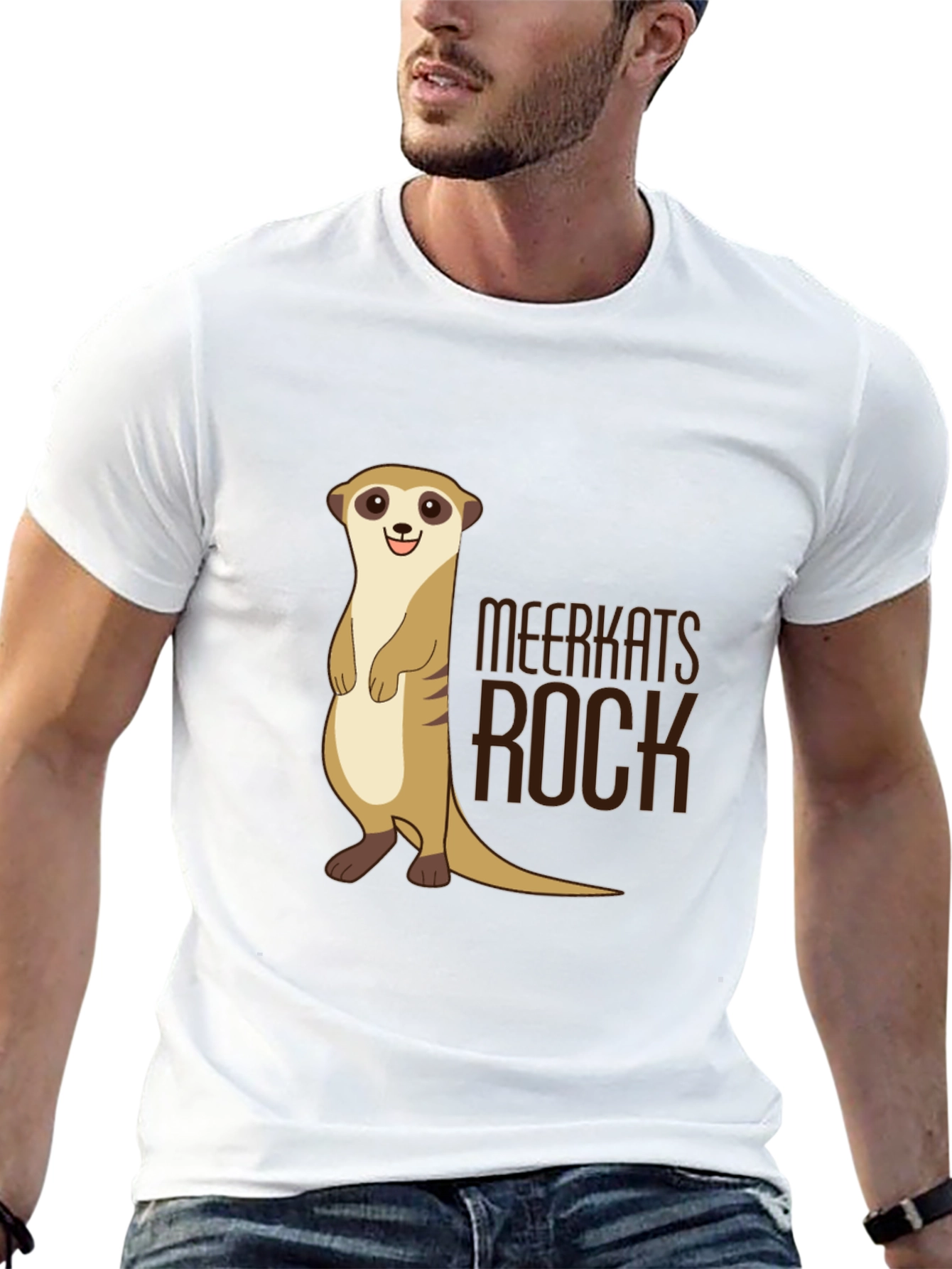 Black Meerkats Rock T-Shirt - Black Cotton Graphic Tee view 13