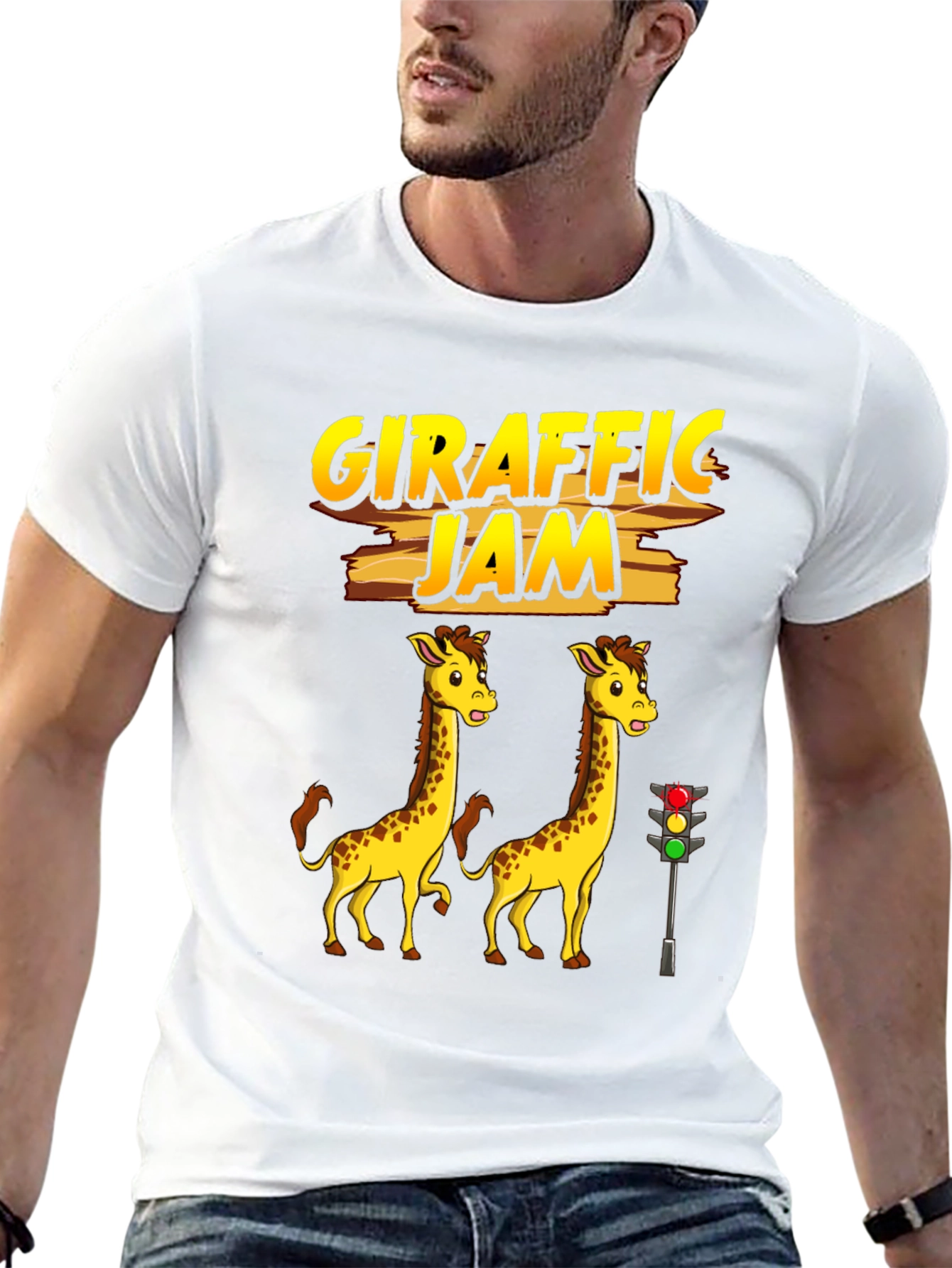 Black Girafffic Jam Tee - Funny Traffic Humor Shirt view 13