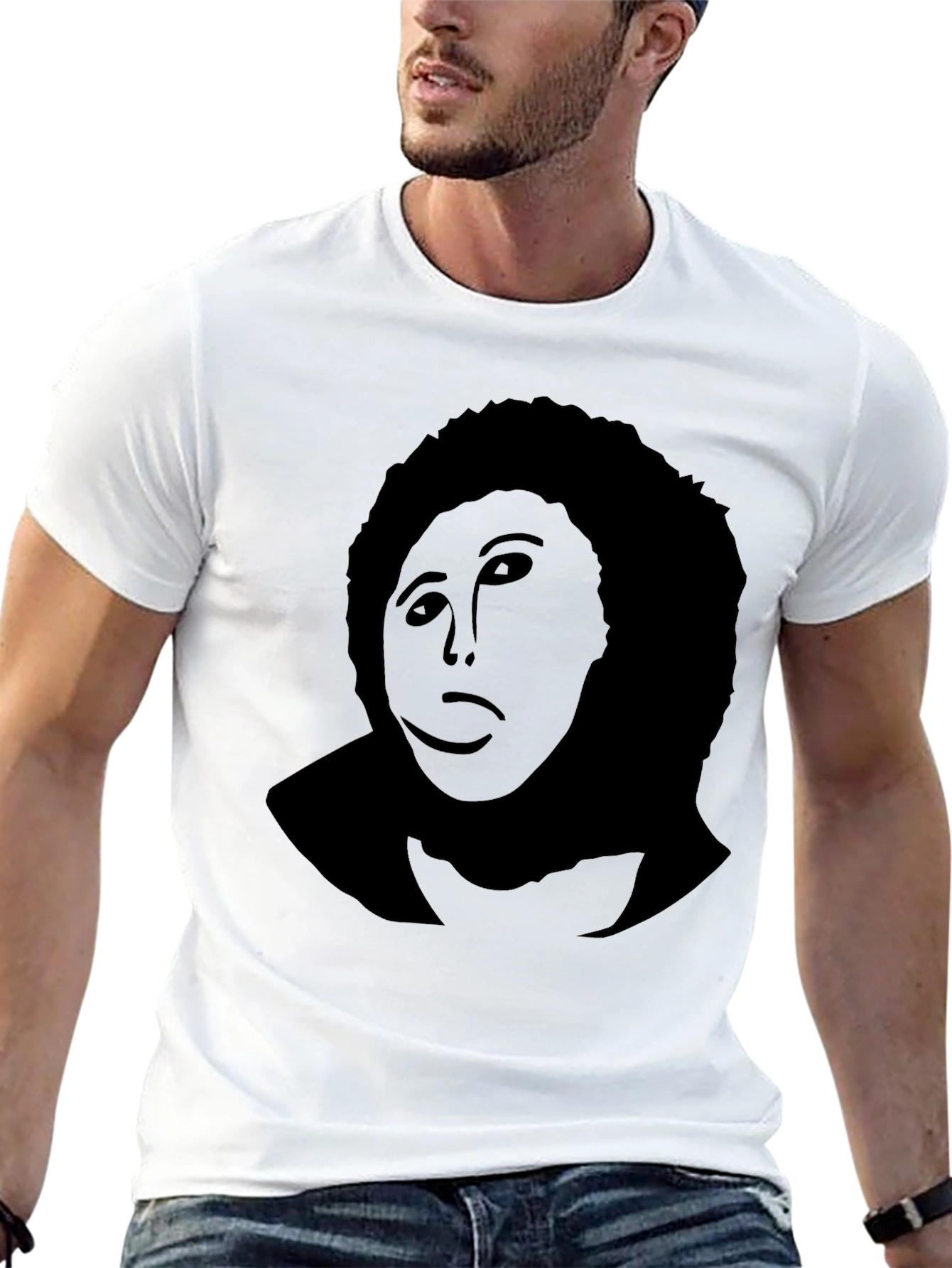 Black Retro Silhouette Black T-Shirt view 13