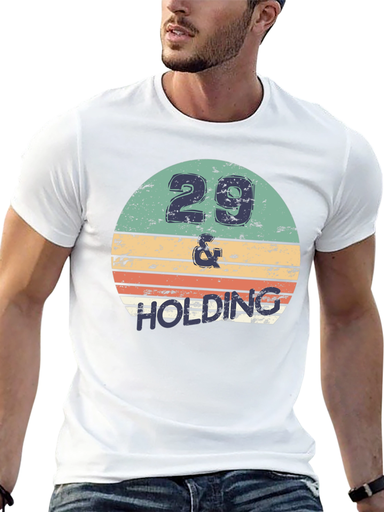 Black 29 & Holding Birthday T-Shirt Retro Design view 13