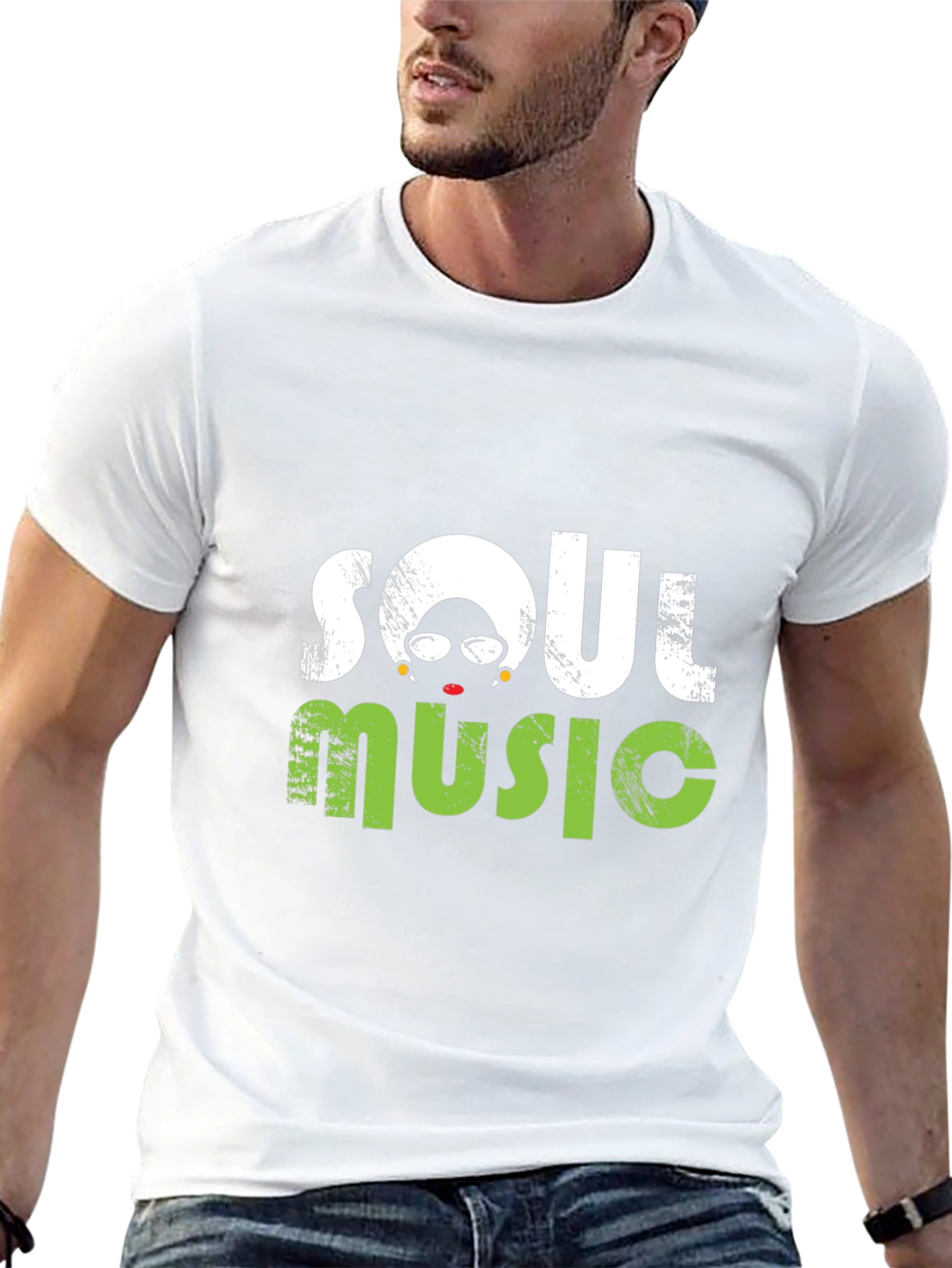 Black Soul Music Graphic Black T-Shirt view 13