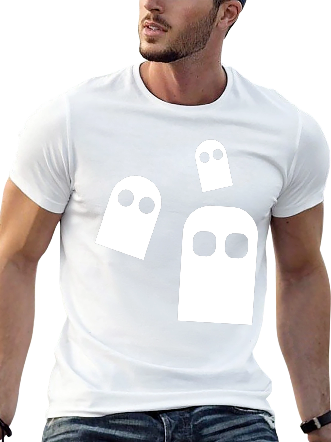 Spooky Ghost Graphic Tee - Halloween Ready! - 13