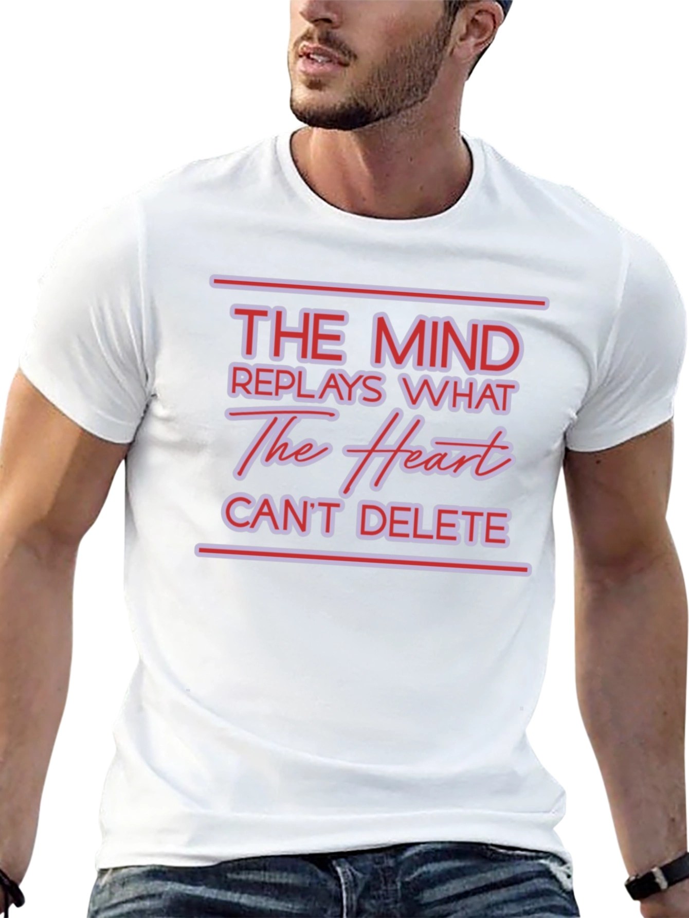 Black The Mind T-Shirt - Heart Can't Delete view 13