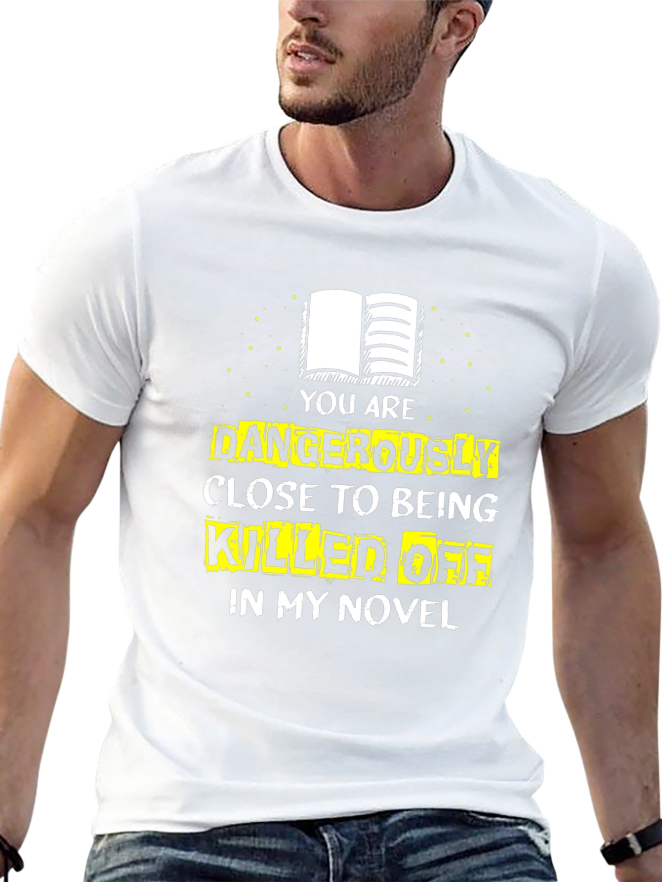 Black Dangerously Close Novel T-Shirt view 13