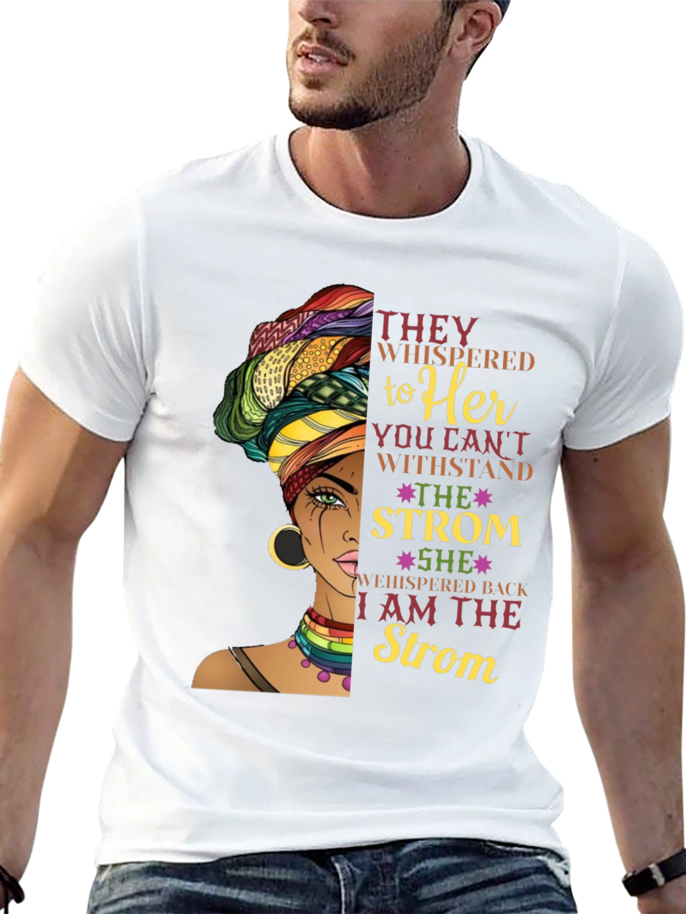 Black Empowered Woman T-Shirt: I am the Storm view 13