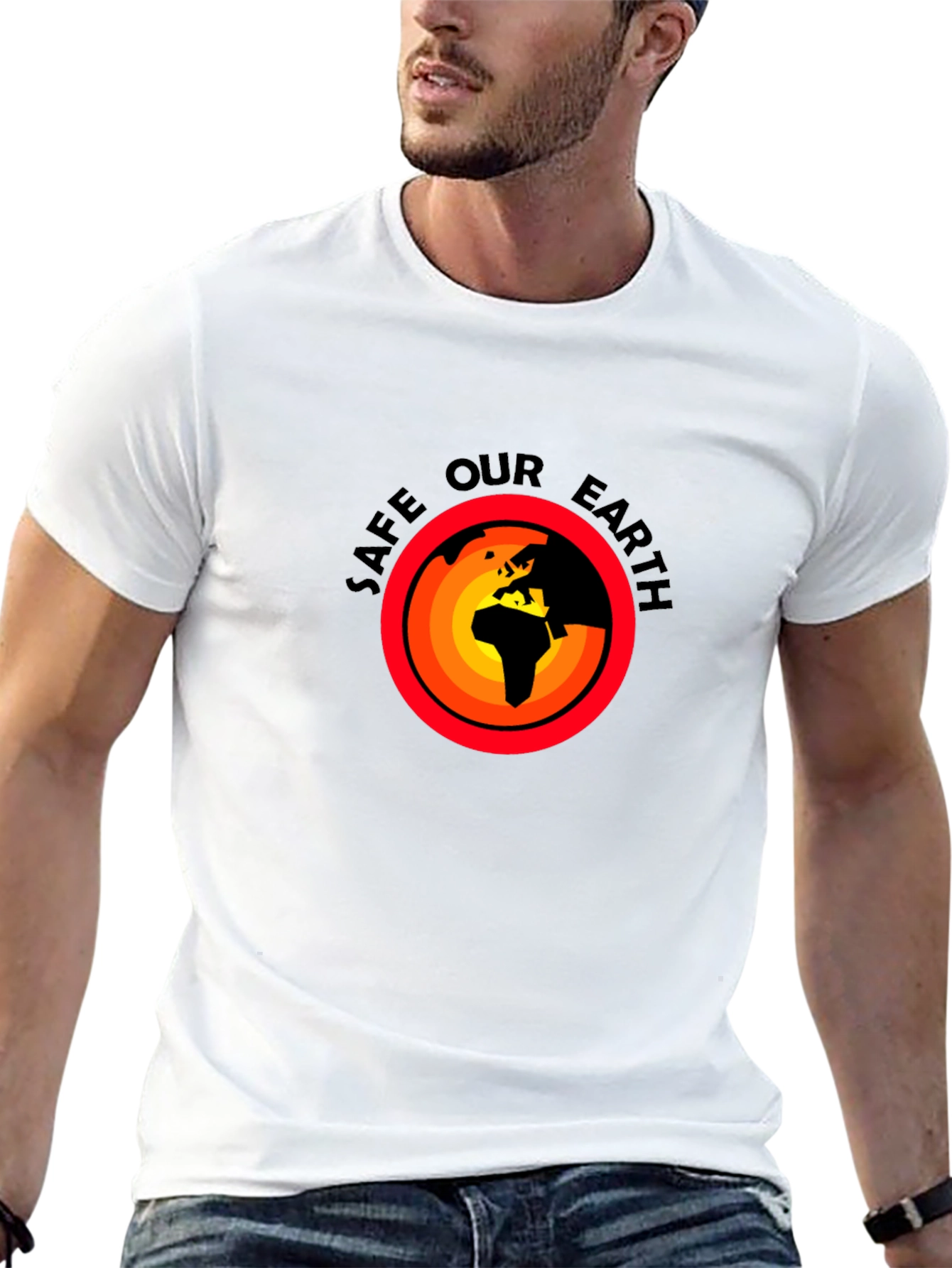 Black Save Our Earth Graphic T-Shirt view 13