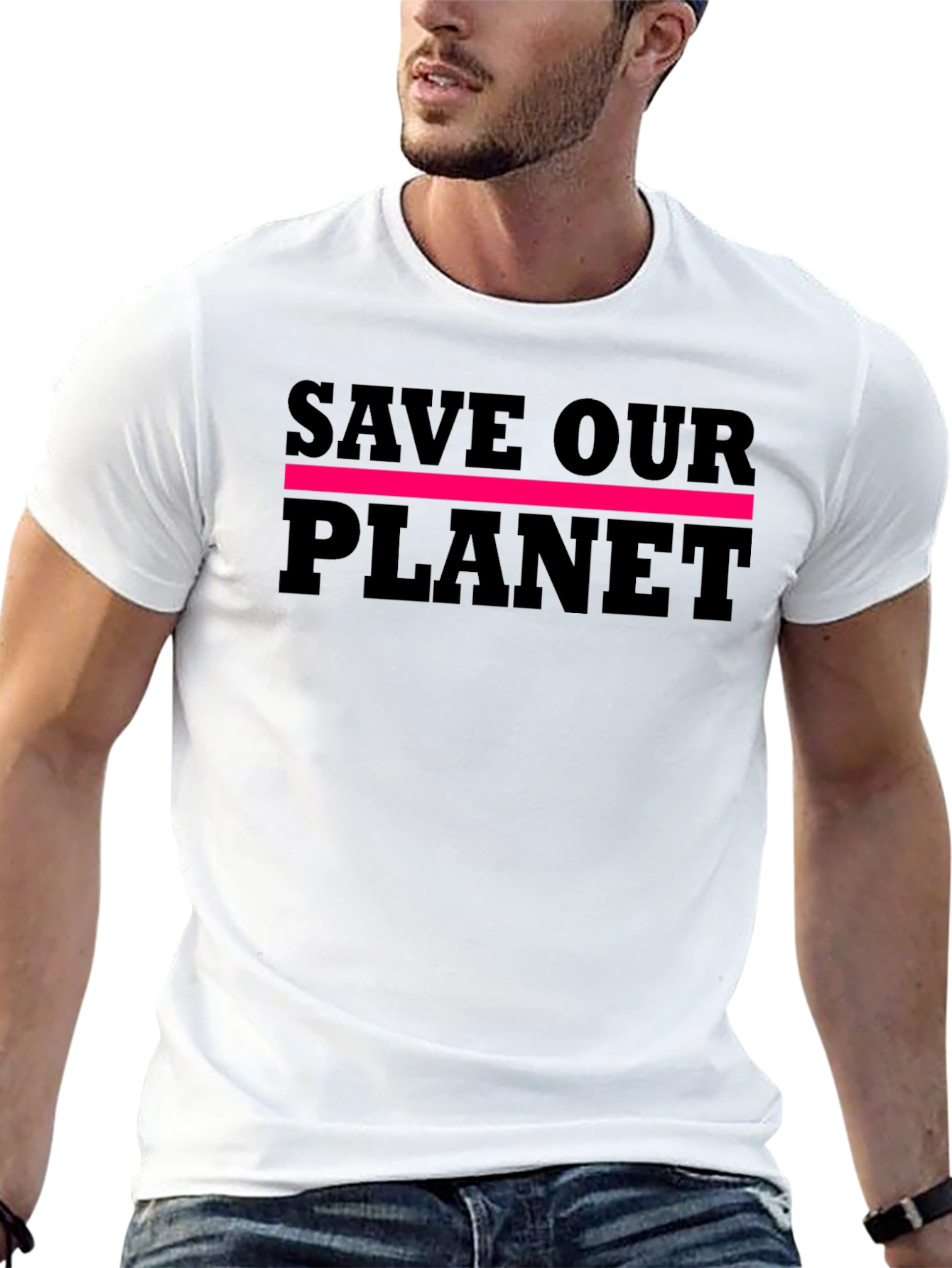 Black Save Our Planet Graphic Tee view 13