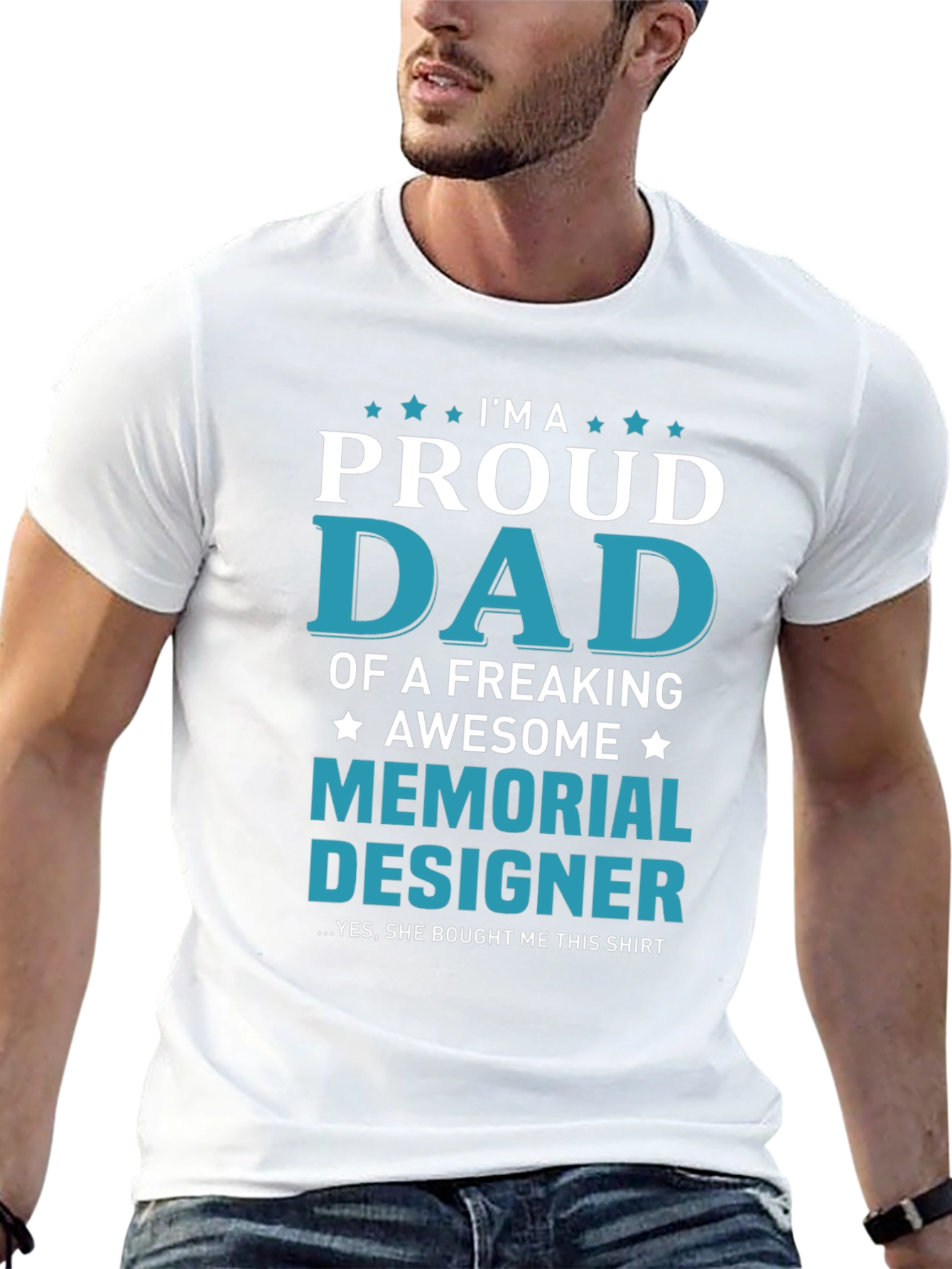 Proud Dad Memorial Designer T-Shirt - 13