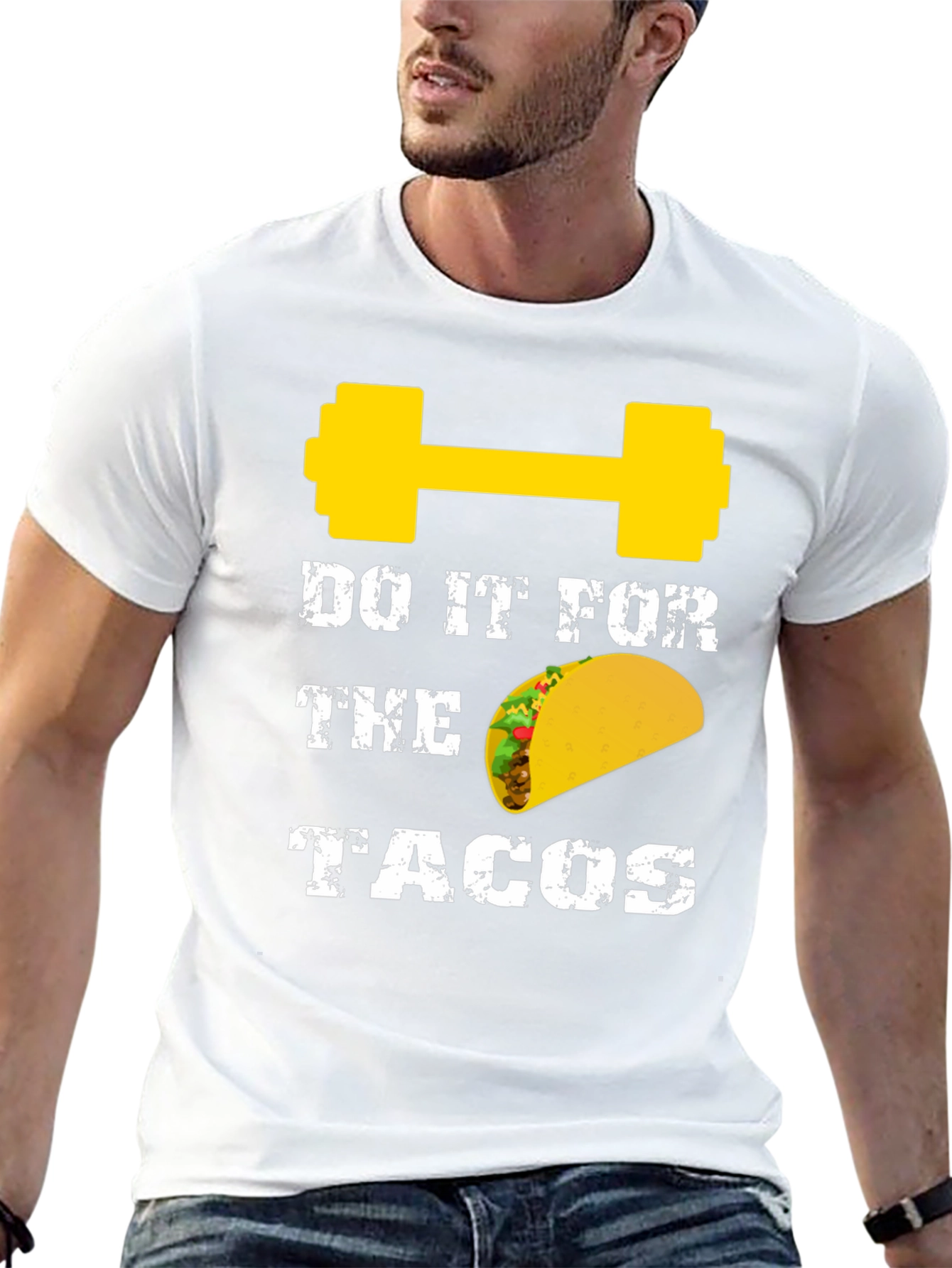 Black Do It For The Tacos Gym T-Shirt view 13