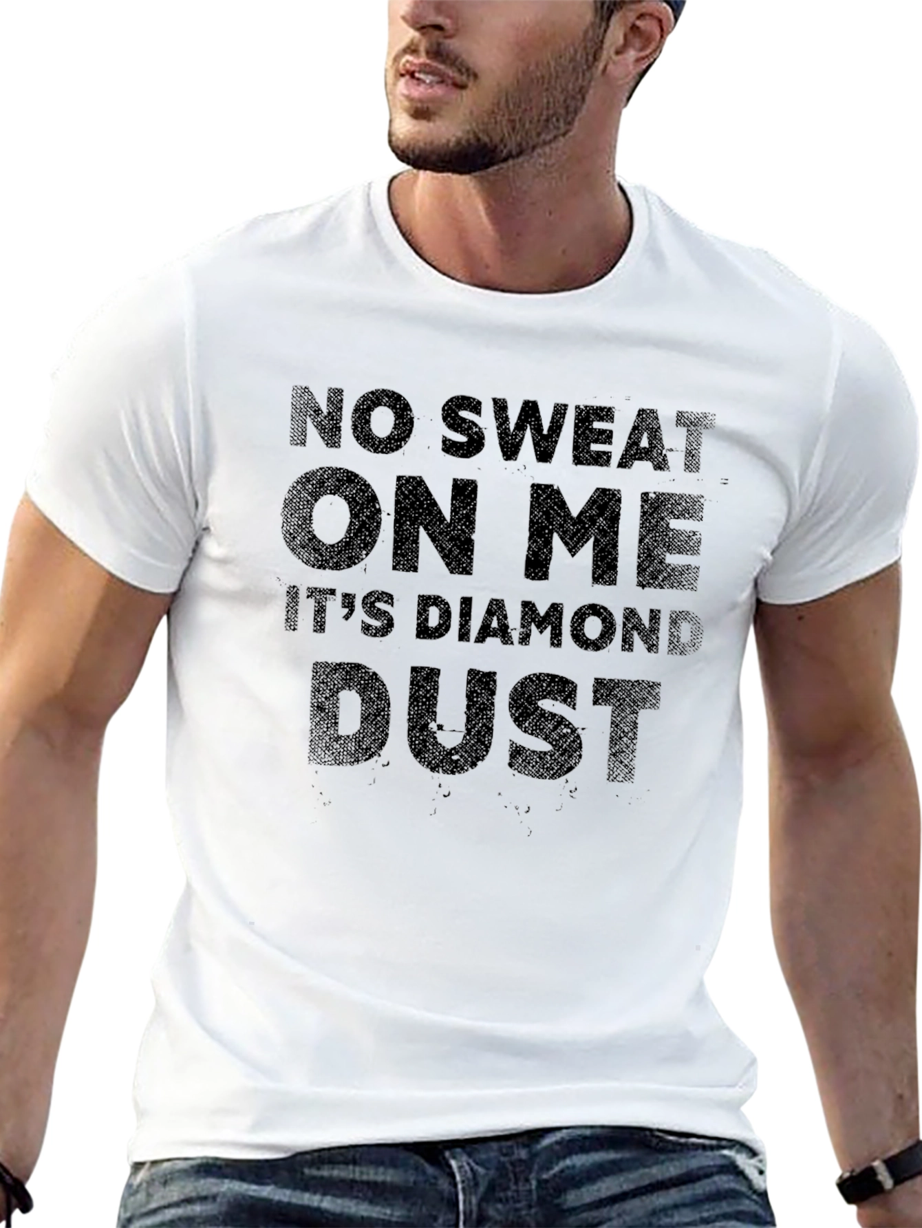 Black Diamond Dust T-Shirt - No Sweat On Me - Black Tee view 13