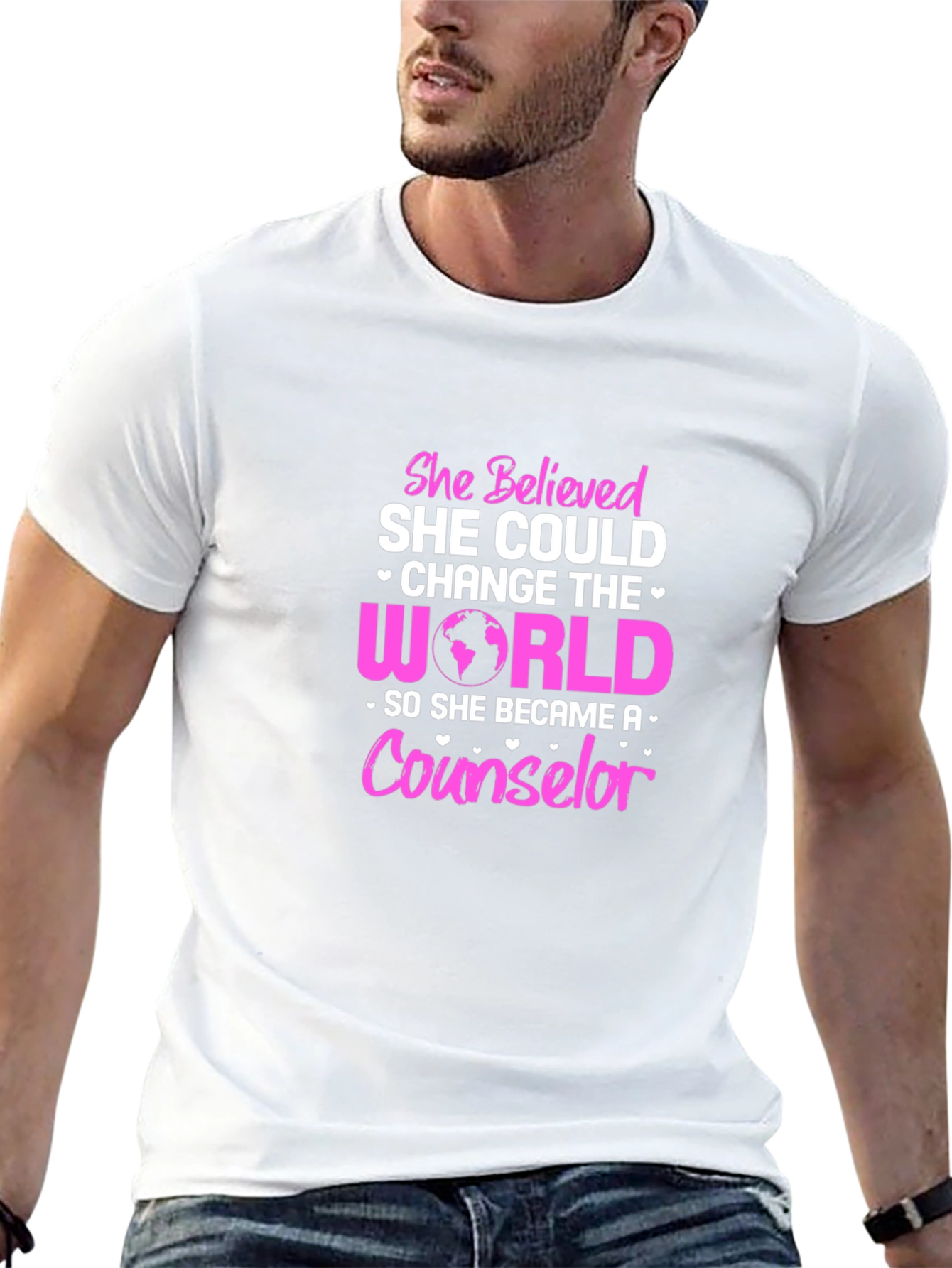 Black Counselor World Changer Graphic T-Shirt view 13