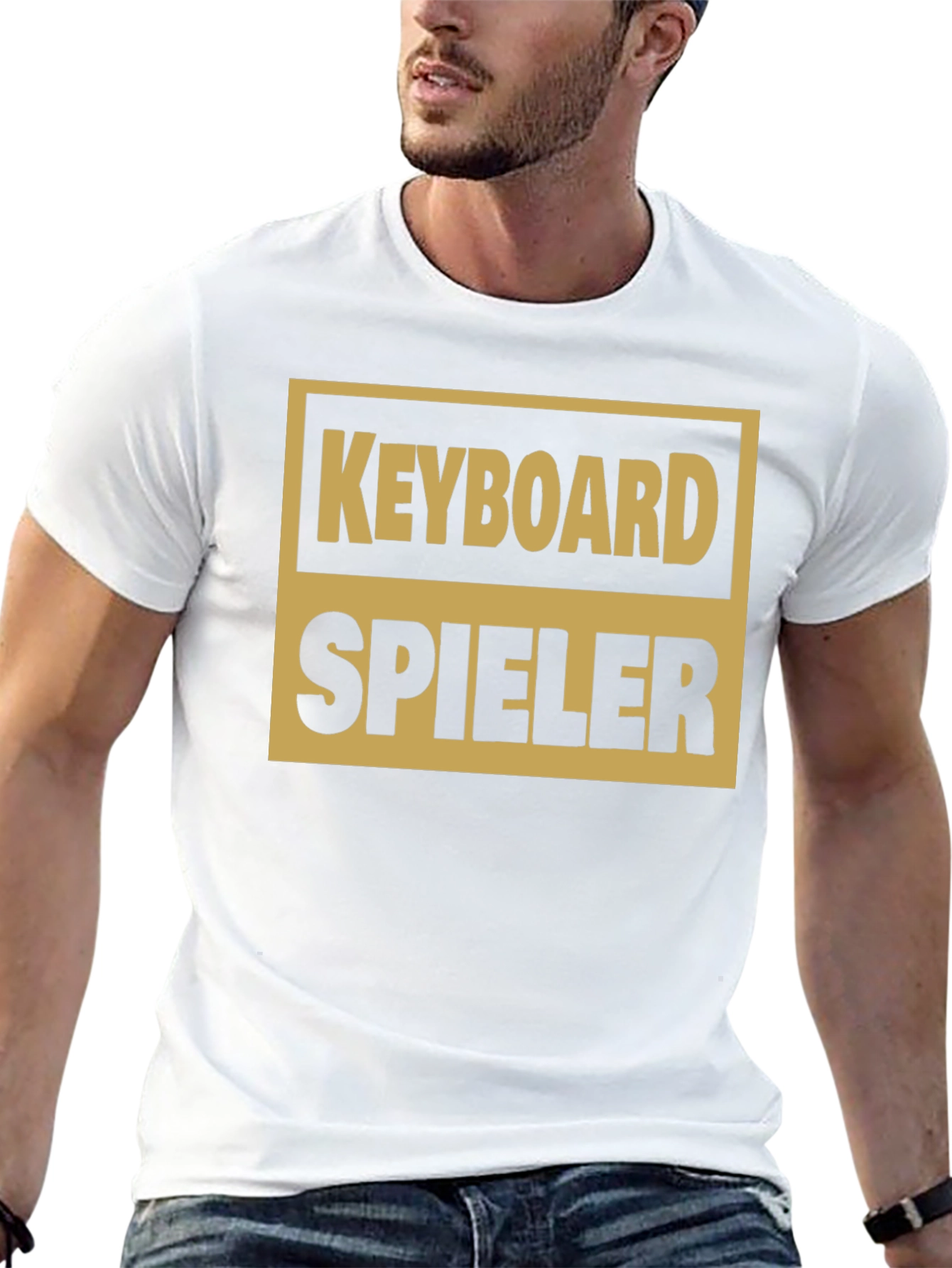 Black Keyboard Spieler T-Shirt Musician Novelty Top view 13