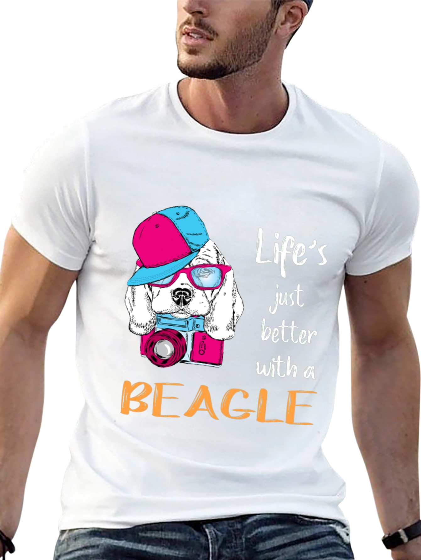 Black Beagle Lover T-Shirt: Life's Better with a Beagle! view 13
