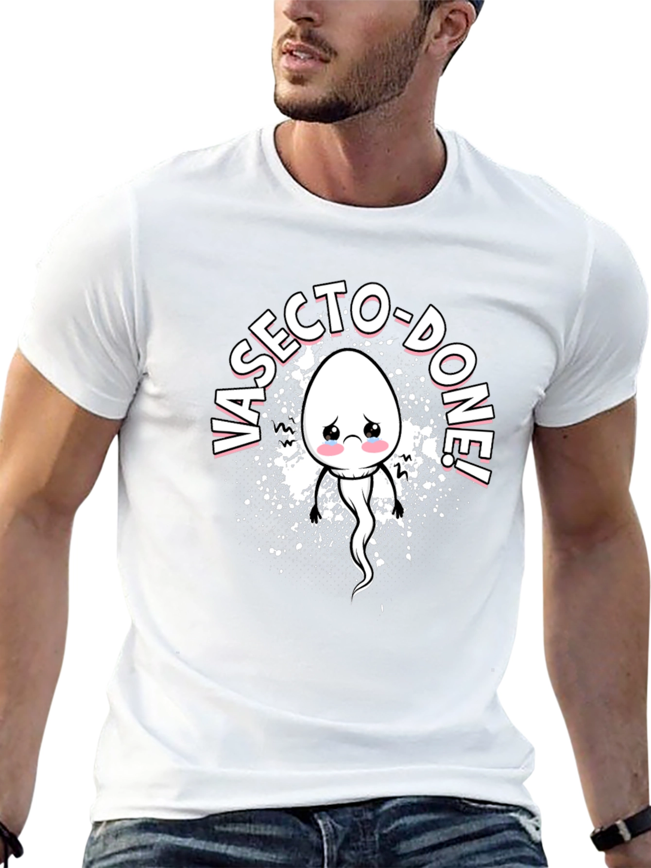 Black Vasecto-Done! Funny Men's Graphic Tee view 13
