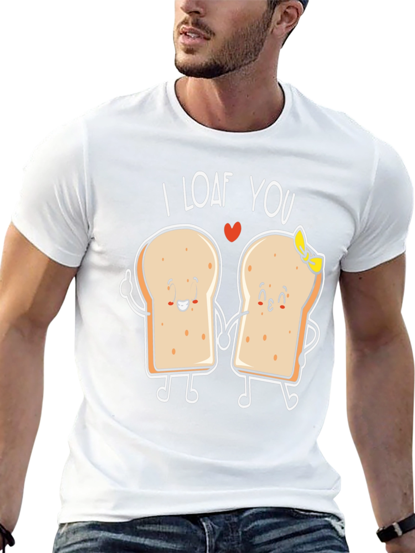 Black I Loaf You Graphic Tee - Bread Lovers Gift view 13