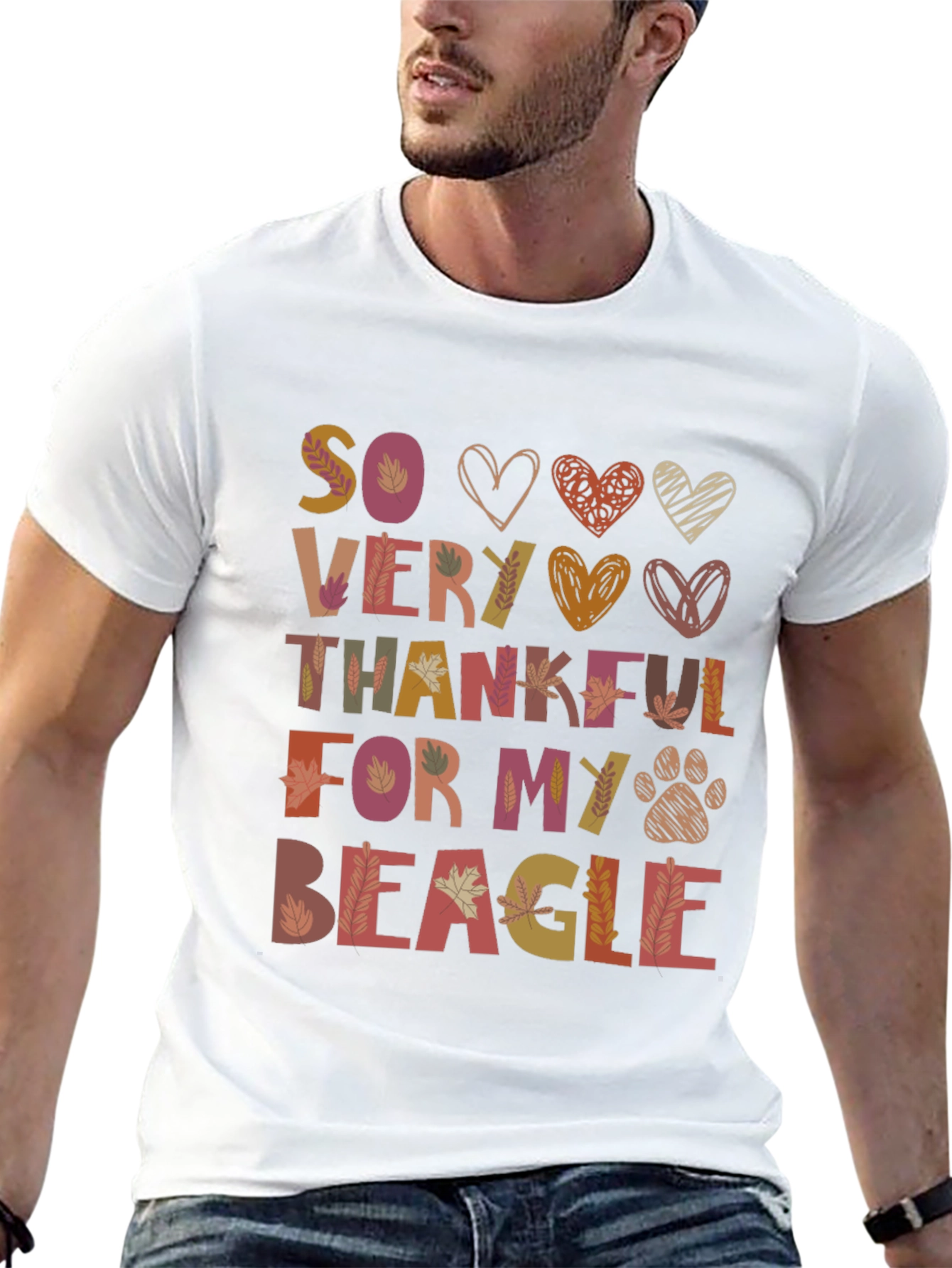Black So Very Thankful For My Beagle T-Shirt view 13