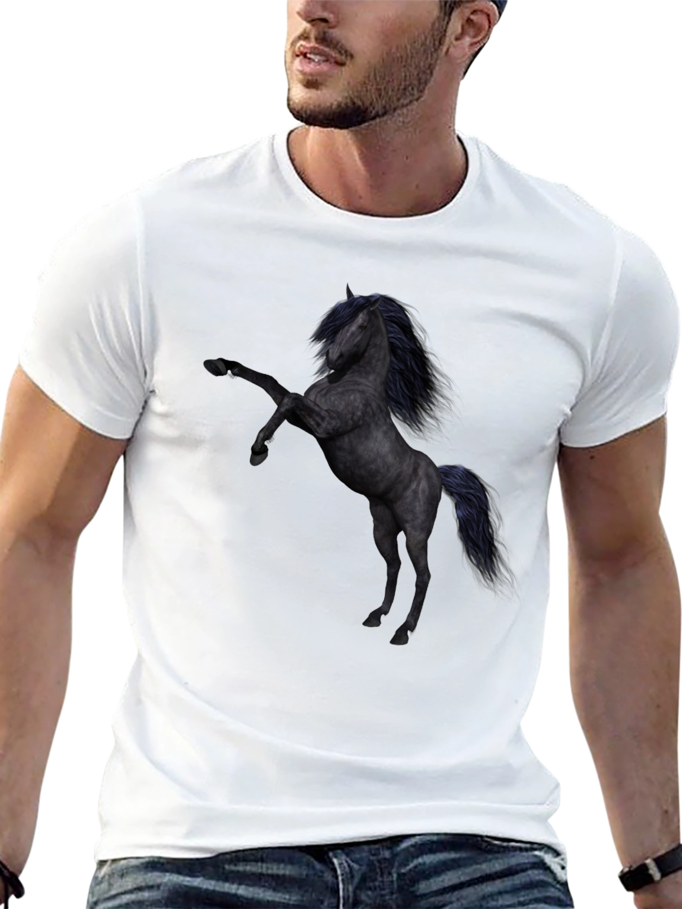 Black Horse Graphic T-Shirt view 13
